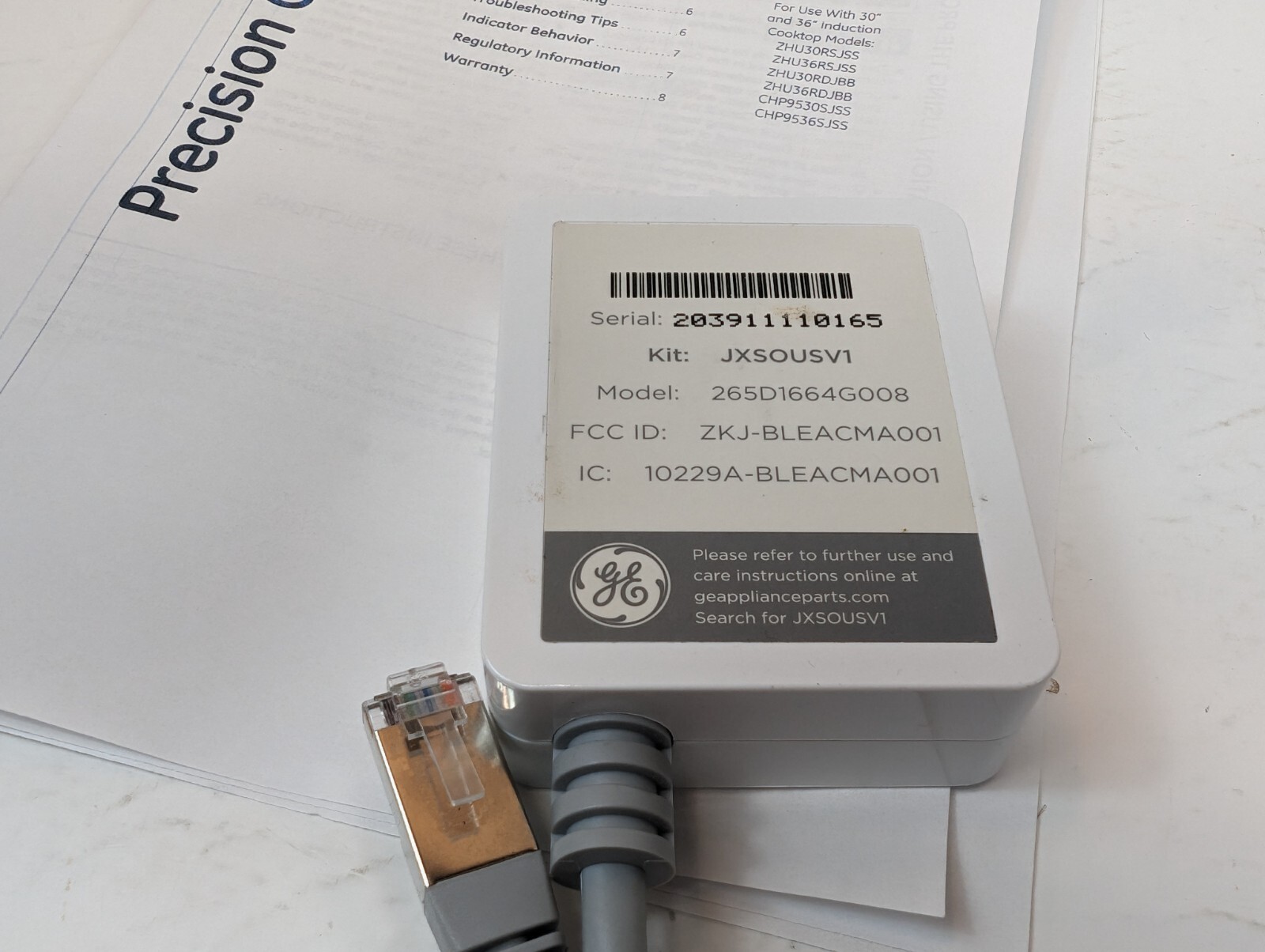 Paragon Probe Precision Cooking Probe Communication Module for GE Cafe Cooktop