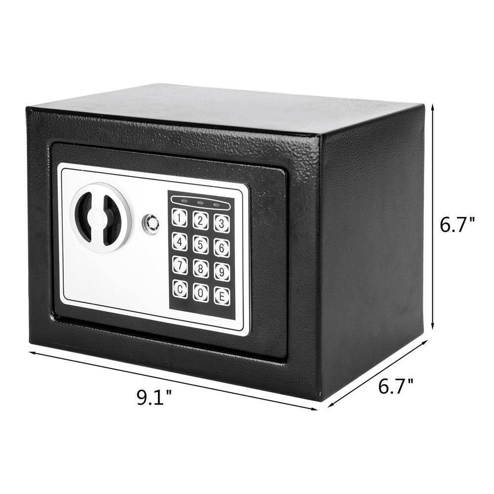 New Digital Electronic Safe Box Keypad Lock Home Security Office Hotel Black