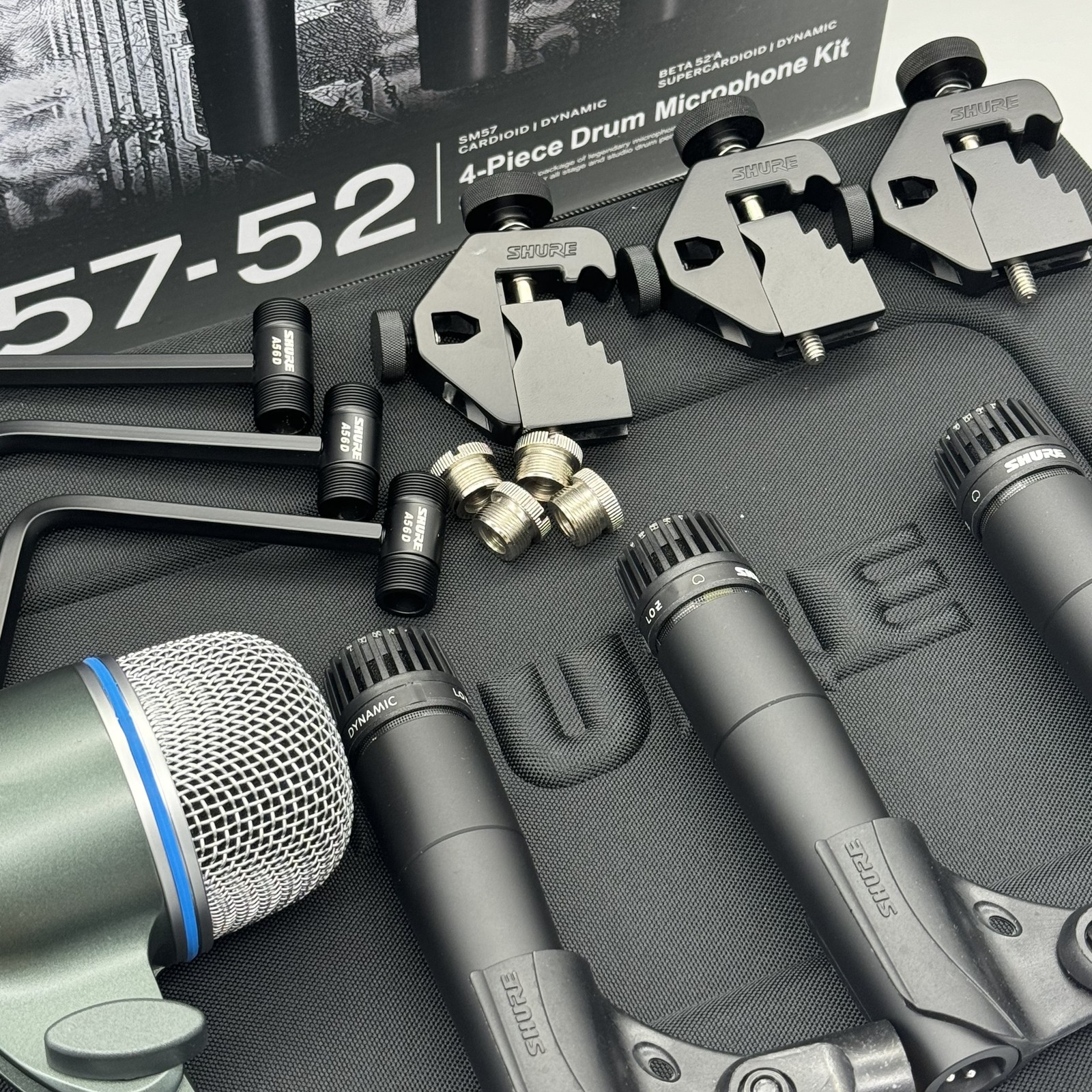 Shure Microphone DMK57-52 Wired Drum Dynamic Kit With Additional Bracket New