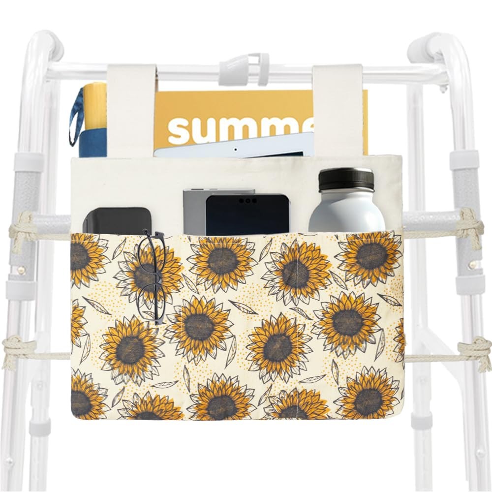 Walker Bag, Washable Walker Accessories Storage Bags with Cup Holder, Handy W
