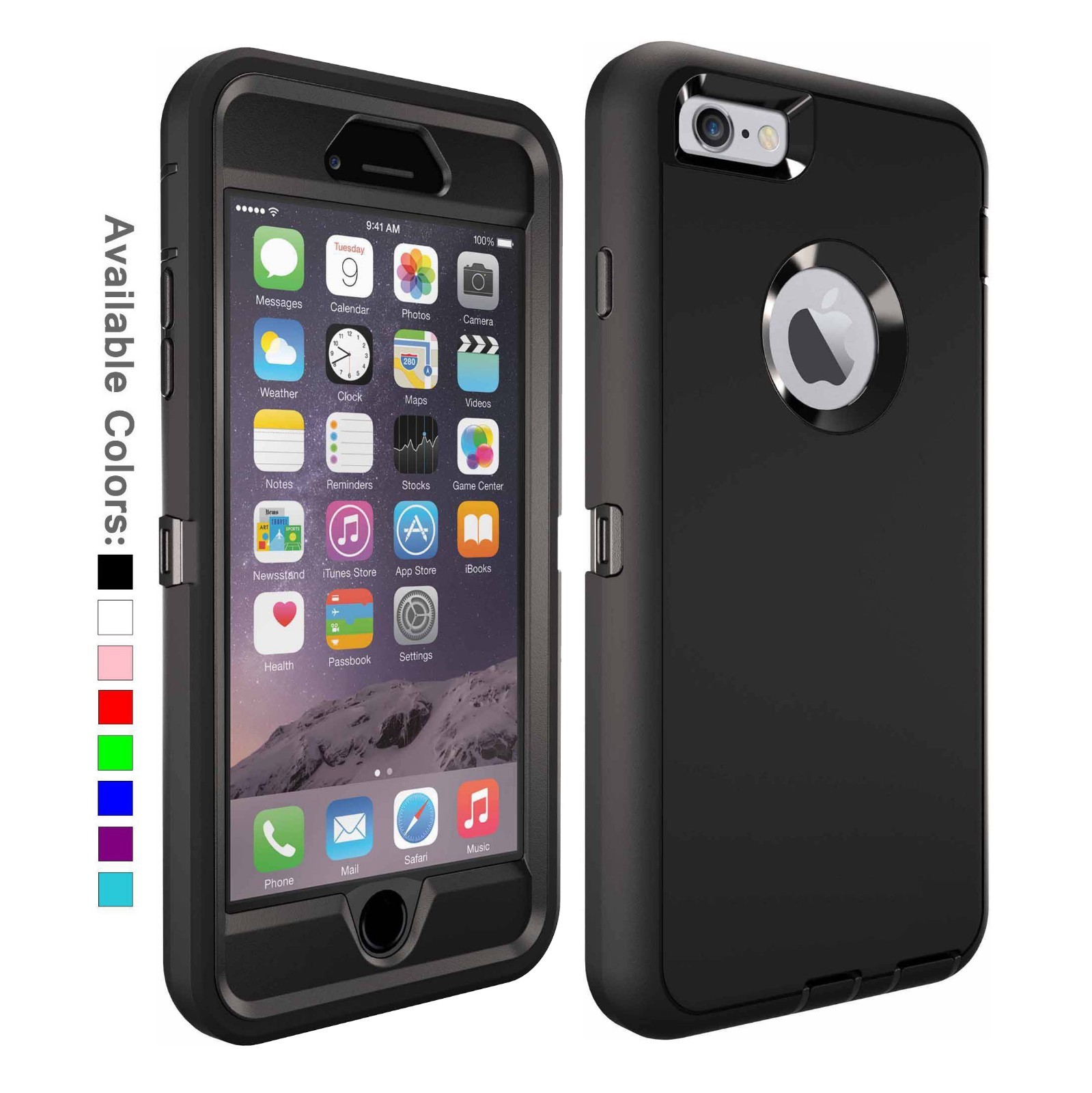 For iPhone 6 6s Plus Case Shockproof Fits Defender Belt Clip Screen Protector