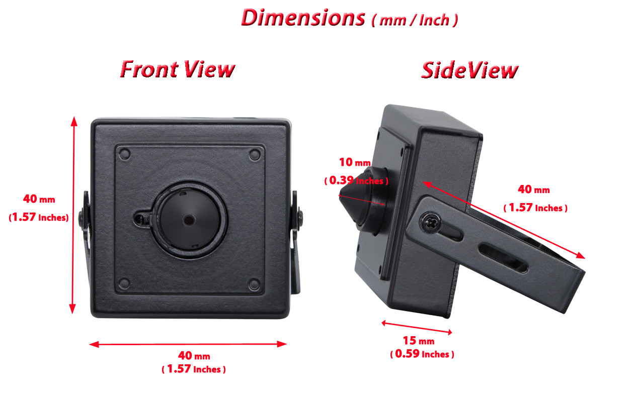 1080p Indoor Security Surveillance Camera with Pinhole Lens