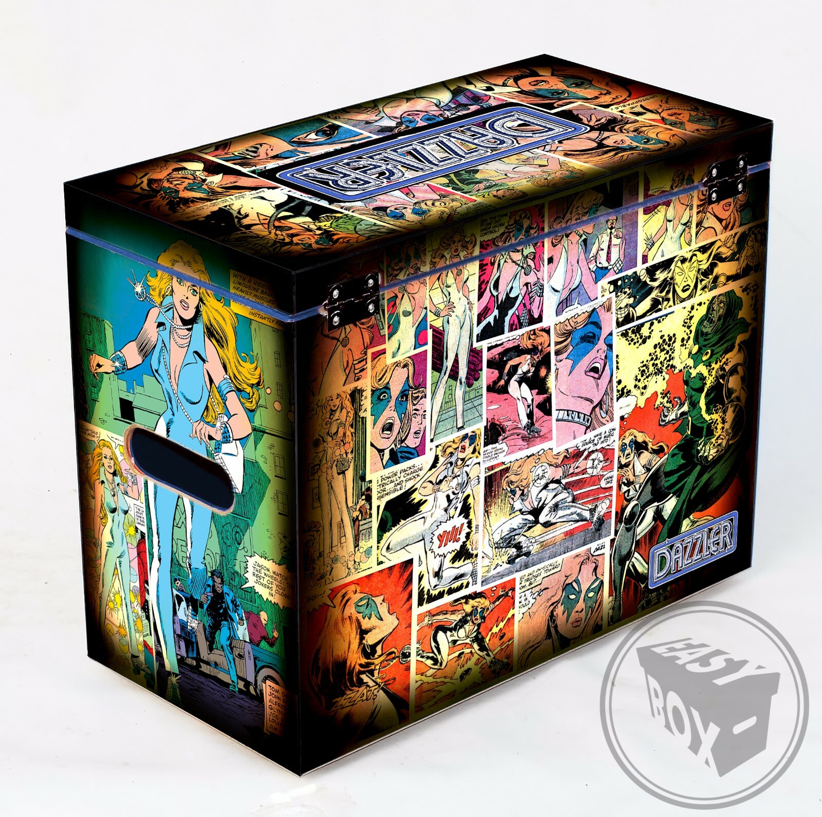 Large Comic Book Hard Storage Box Chest MDF Dazzler - Classic