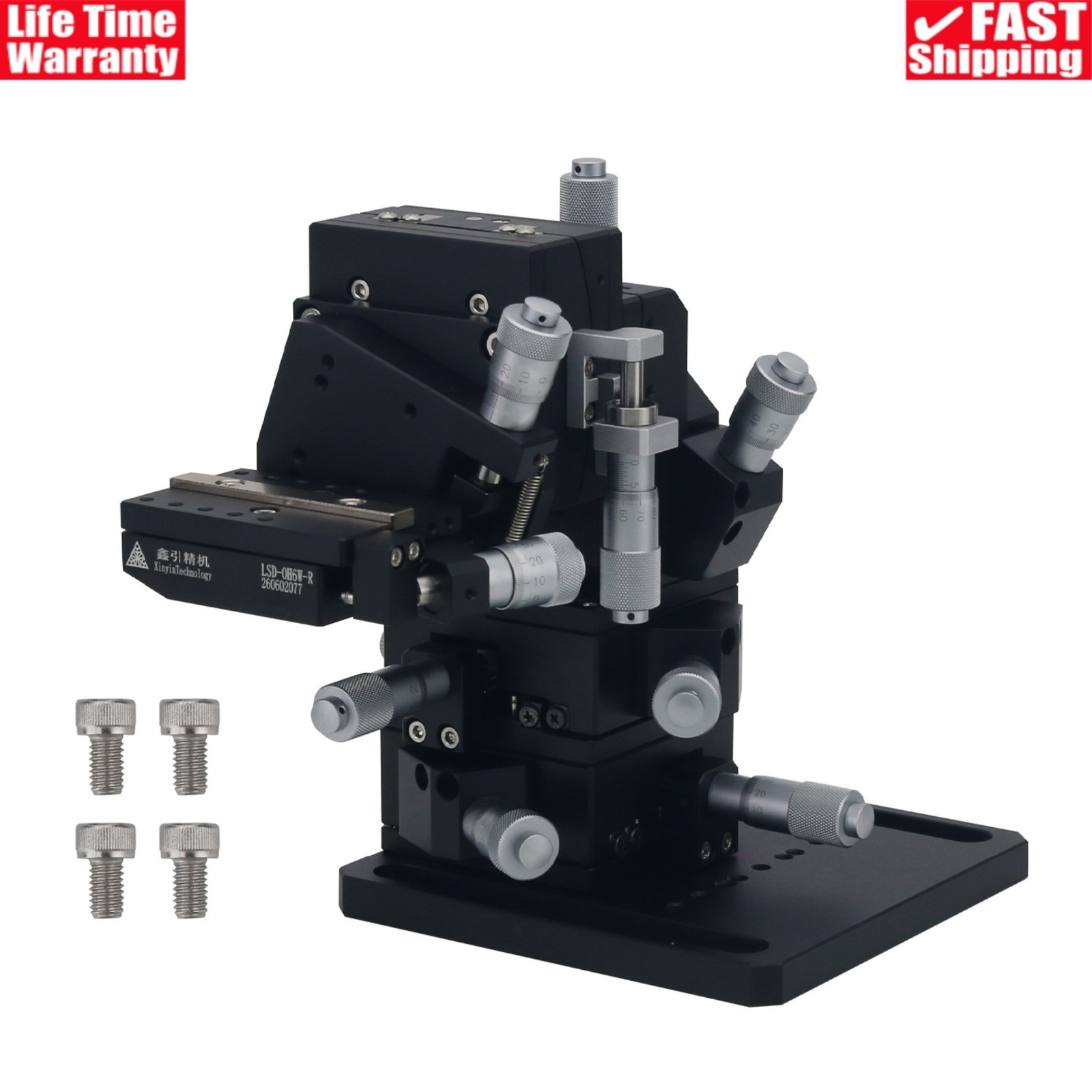 LSD-OH6W 6-Axis Fiber Alignment Stage Manual Sliding Table with Micrometer Heads