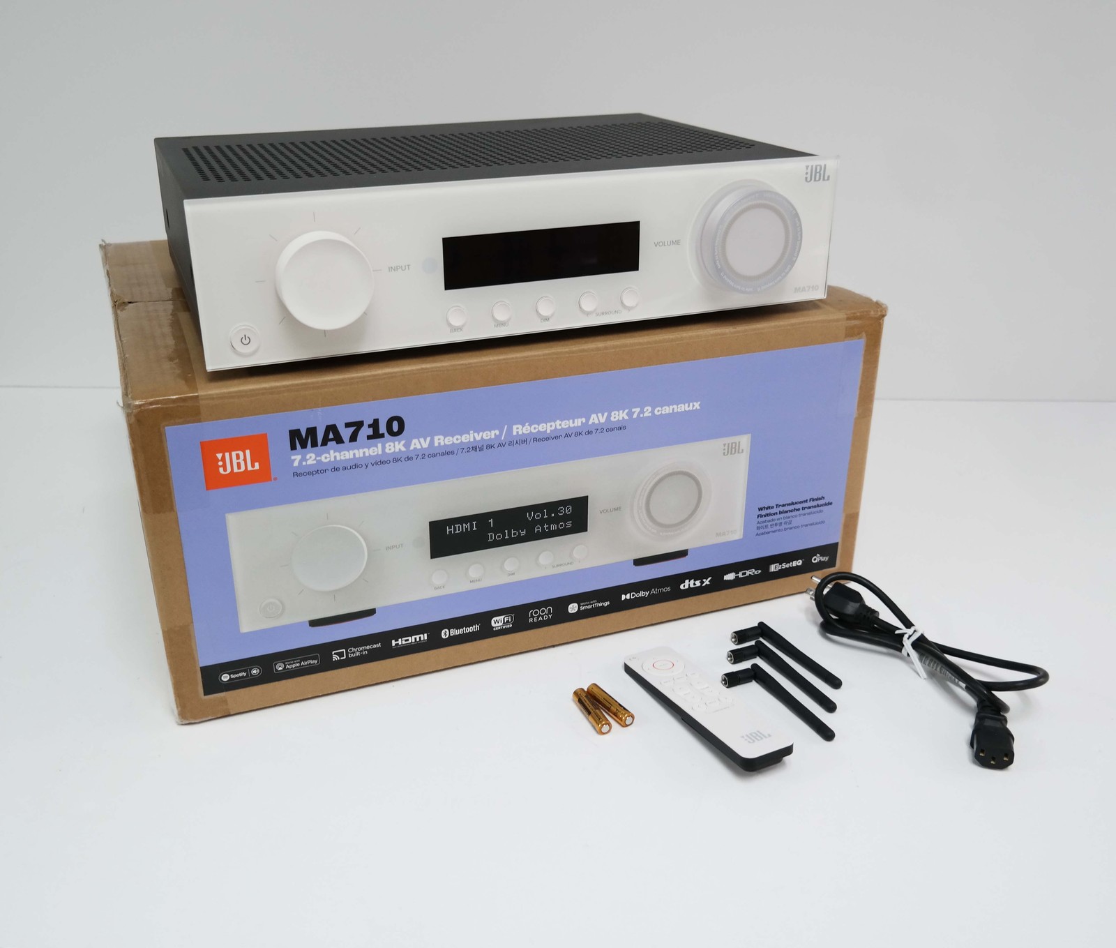 JBL MA710 7.2-Channel 8K AV Receiver - White