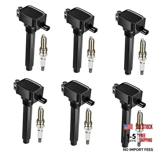 Ignition Coil Pack UF648 and Iridium 6PCS-Ignition Coil UF648+Spark Plug 97390