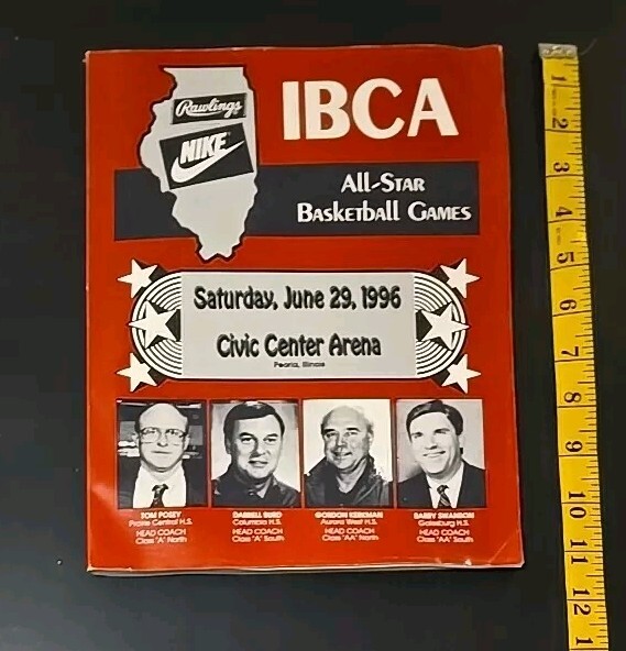 IBCA All Star Game Program 1996 Illinois Basketball Coaches Association Peoria