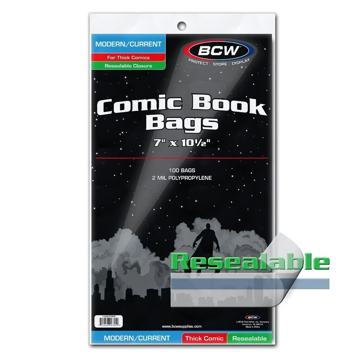 BCW Current/Modern Thick Comic Resealable Bags 100 Count Acid-Free