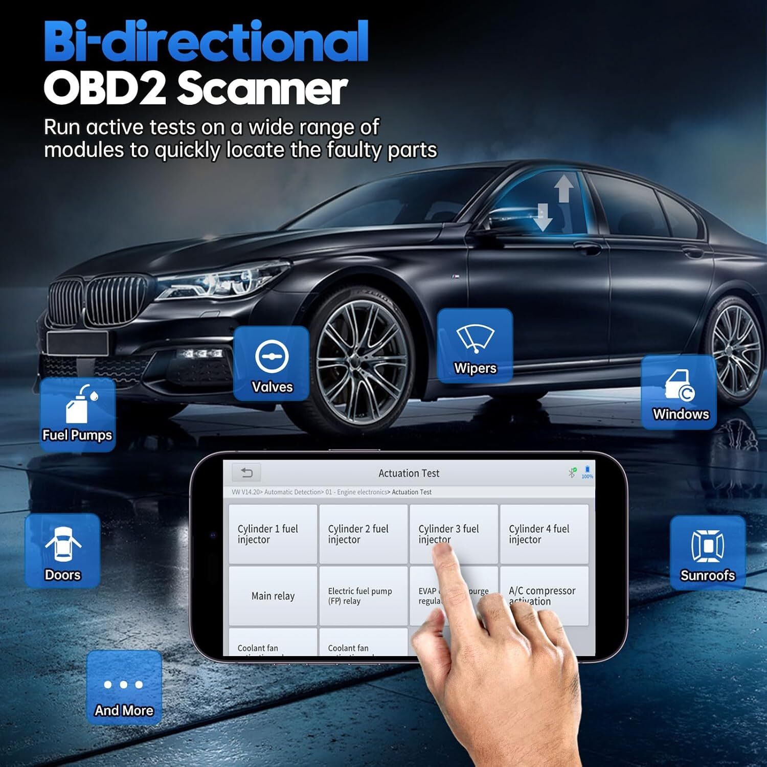 USED XTOOL A30M Auto Full System Diagnostic Tool OBD2 Code Reader 26+ Services