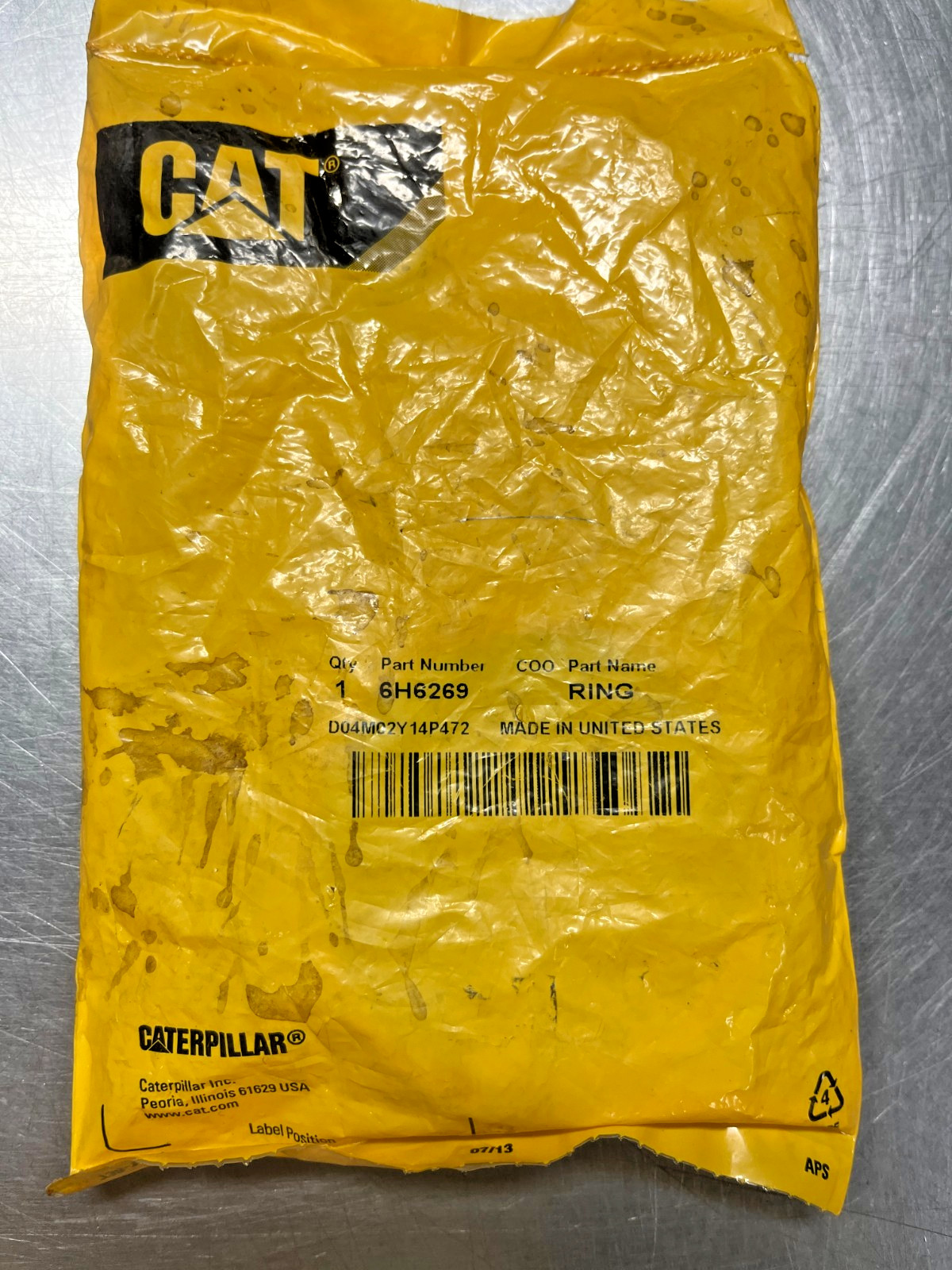 6H-6269   Genuine OEM  CAT  RING  Caterpillar  6H6269