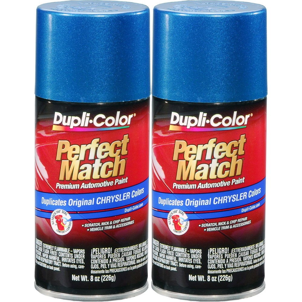 Duplicolor BCC0422 (2-Pack), Aerosol Paint for Chrysler PB3, Intense Blue Pearl
