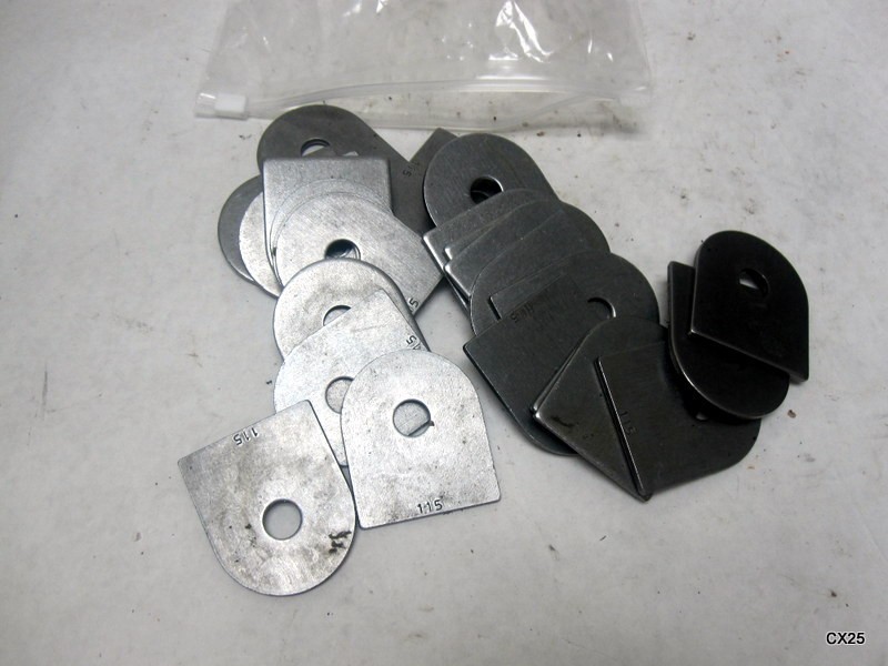 25 Pack of  2-3/8" Height 2" Wide Universal Weld-On Tabs Chassis Mount Flat Tabs
