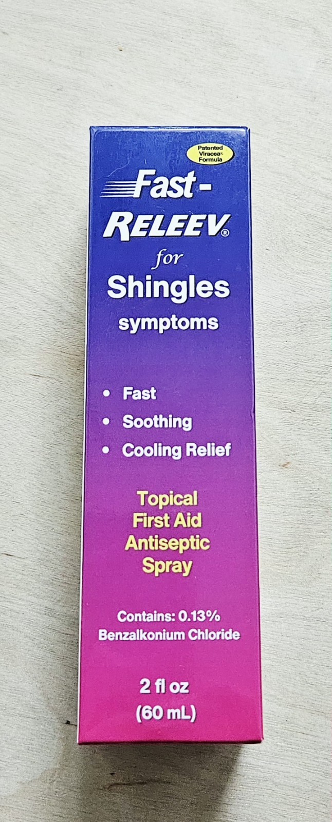 Fast Releev For Shingles Symptoms 2 Fl Oz  Fast • Soothing • Cooling Relief 7/28