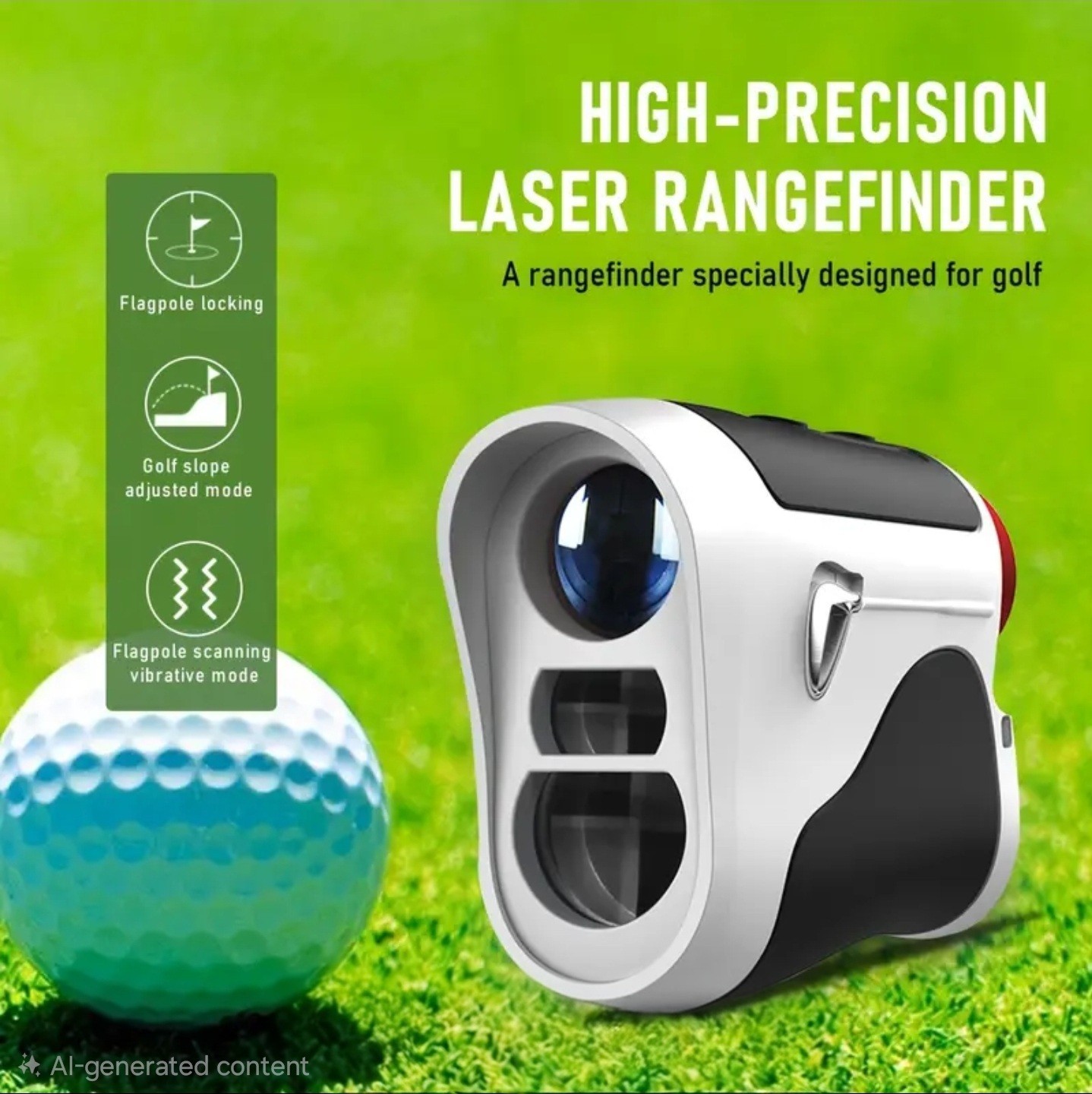 Golf Rangefinder with Slope and Pin Lock Vibration, 1000y