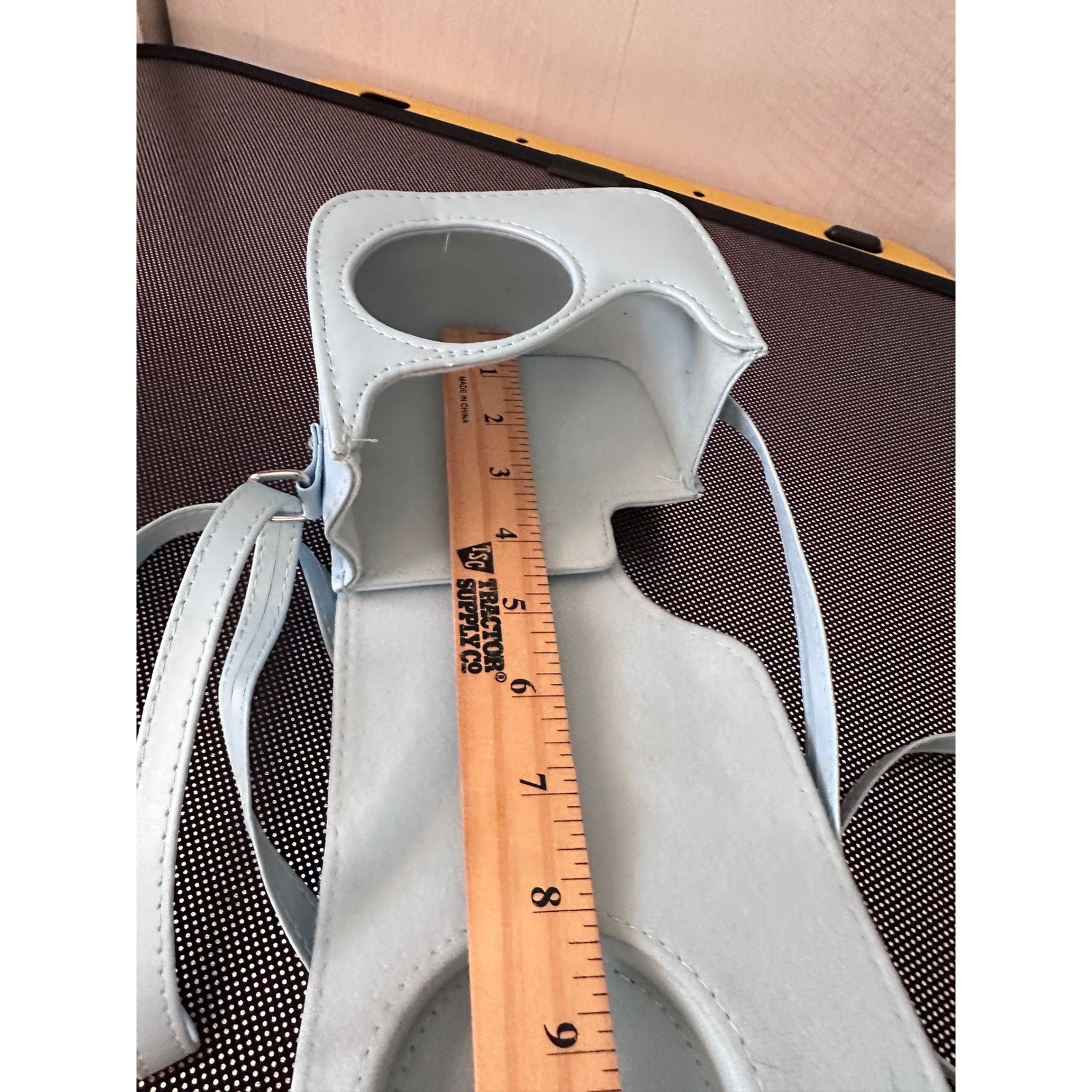 Fujifilm Instax Mini Camera Case Light Blue Synthetic Leather Crossbody Strap