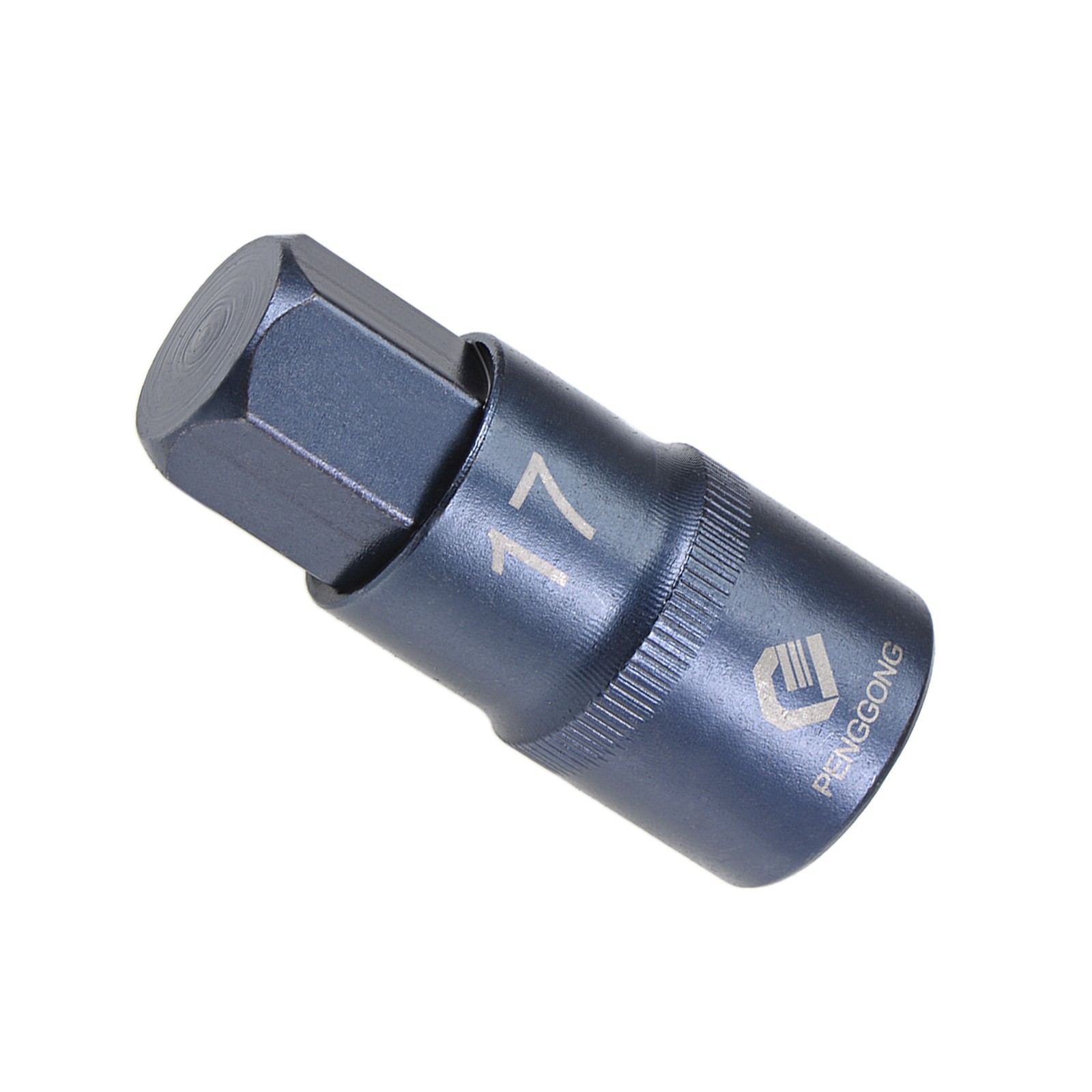 Hex Bit Socket H17 Bit 1/2" Drive 2" Length Star S2 Alloy Steel Cr-V Blue