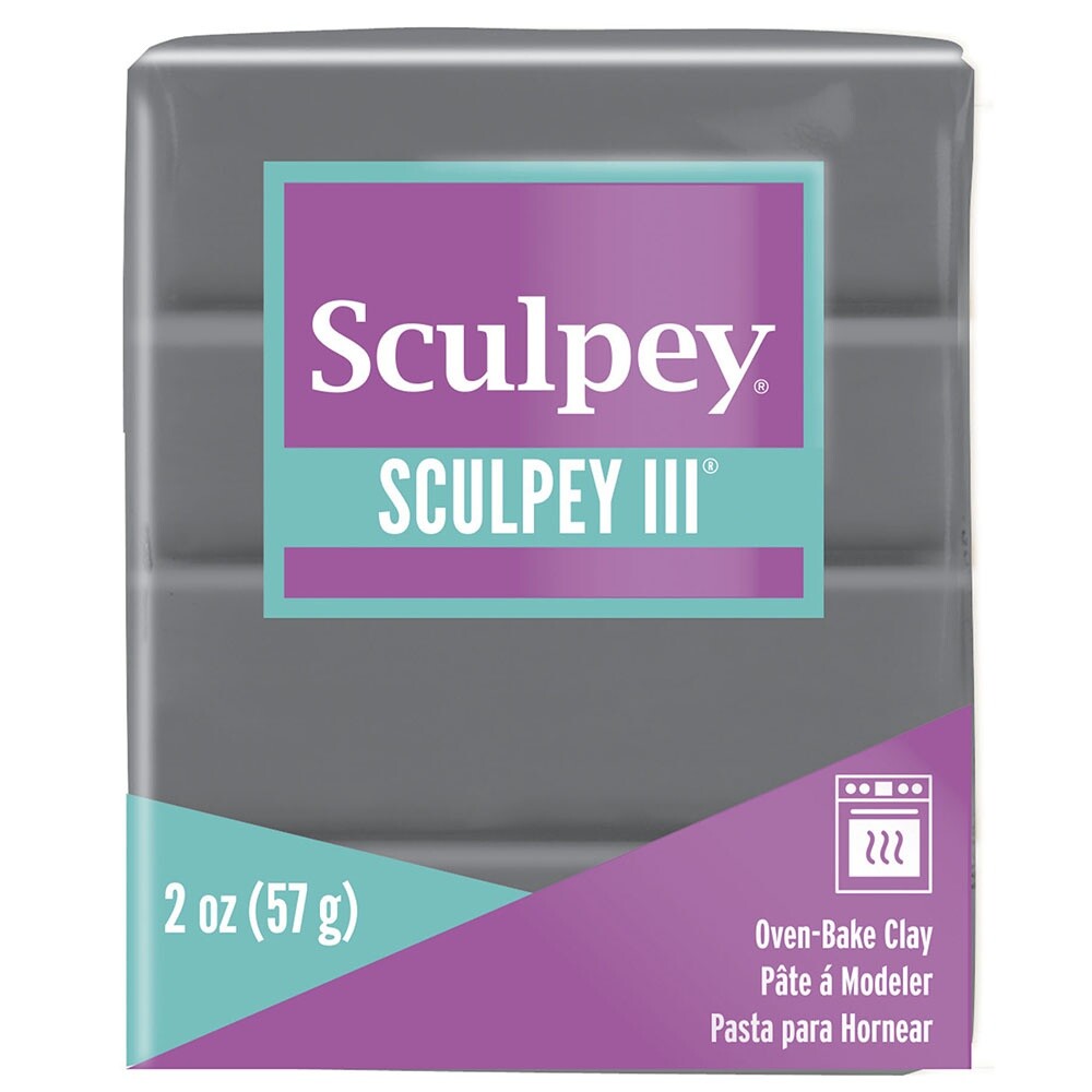 Sculpey III Polymer Clay 2oz-Elephant Gray (Pack of 5)