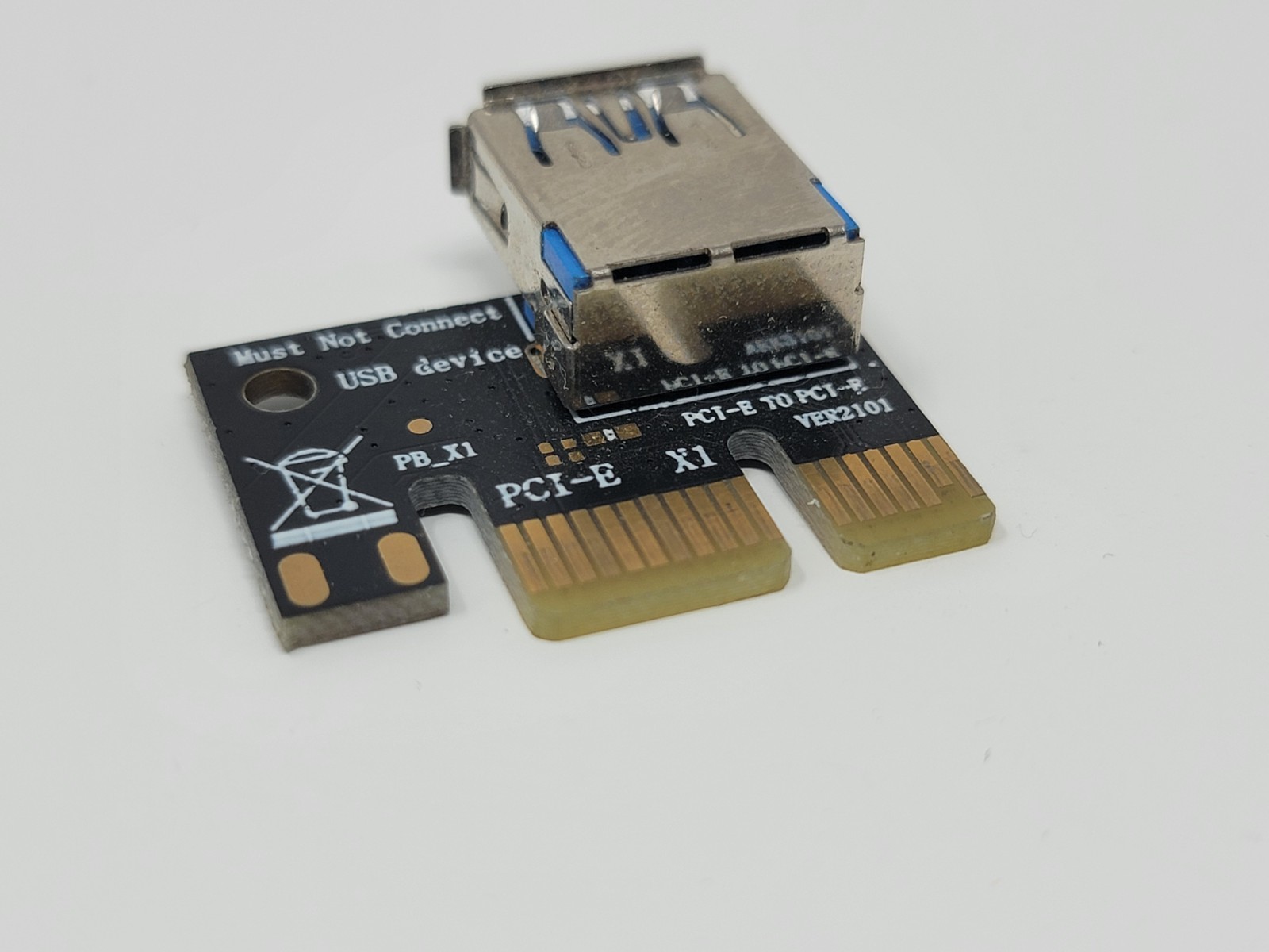Spare PCIe X1 Adapter PCI E 1X to USB 3.0 Female for PCI Express Riser Mining