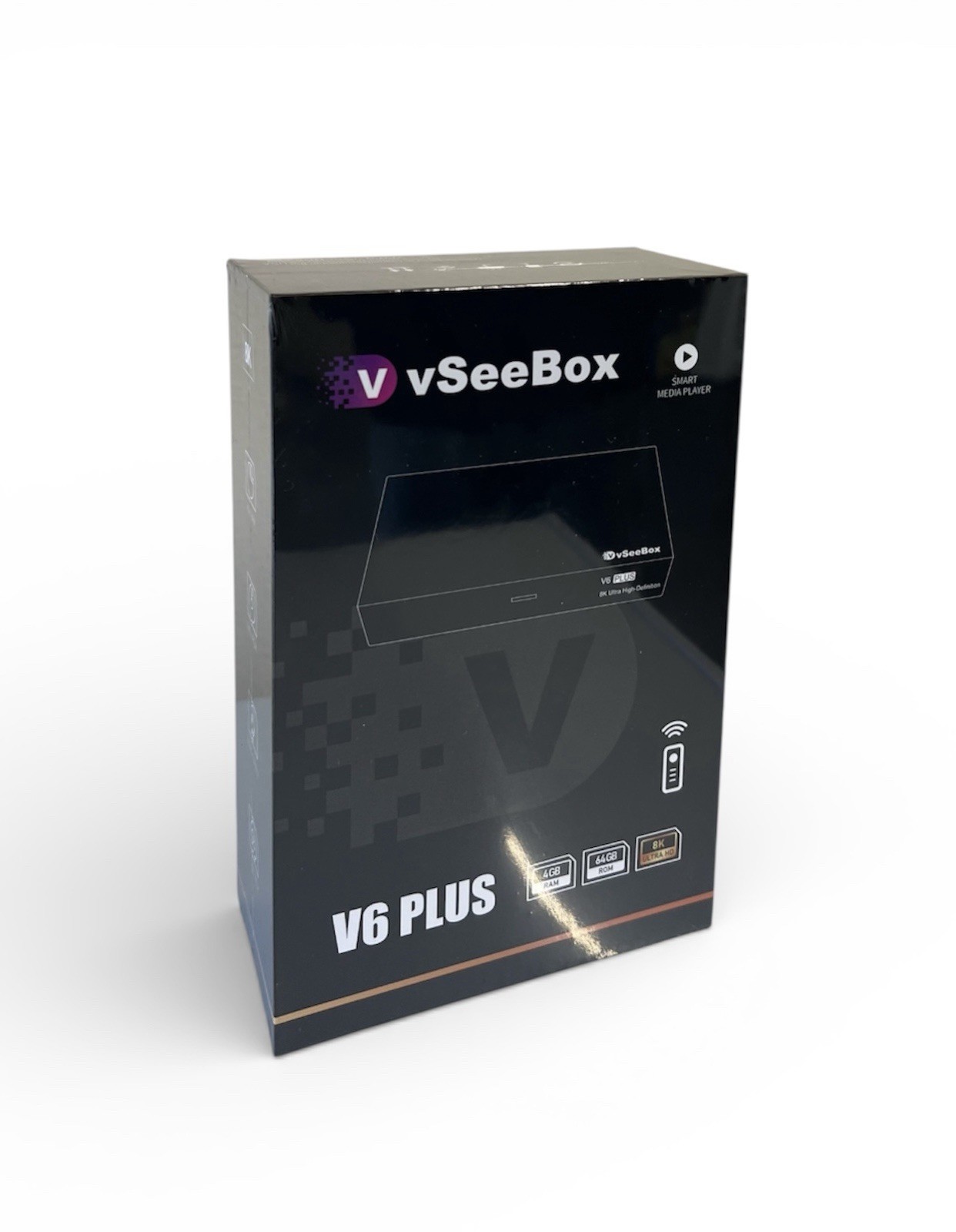 VSeeBox V6 PLUS • Latest Android 14 • Dual-Band WiFi 2.4G/5G • 4GB+64GB eMMC