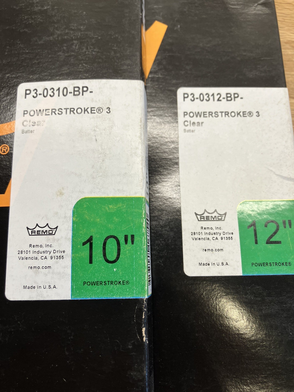 New 10" & 12” Remo Powerstroke 3 Clear Tom Heads P3-0310-10 P3-0312-10