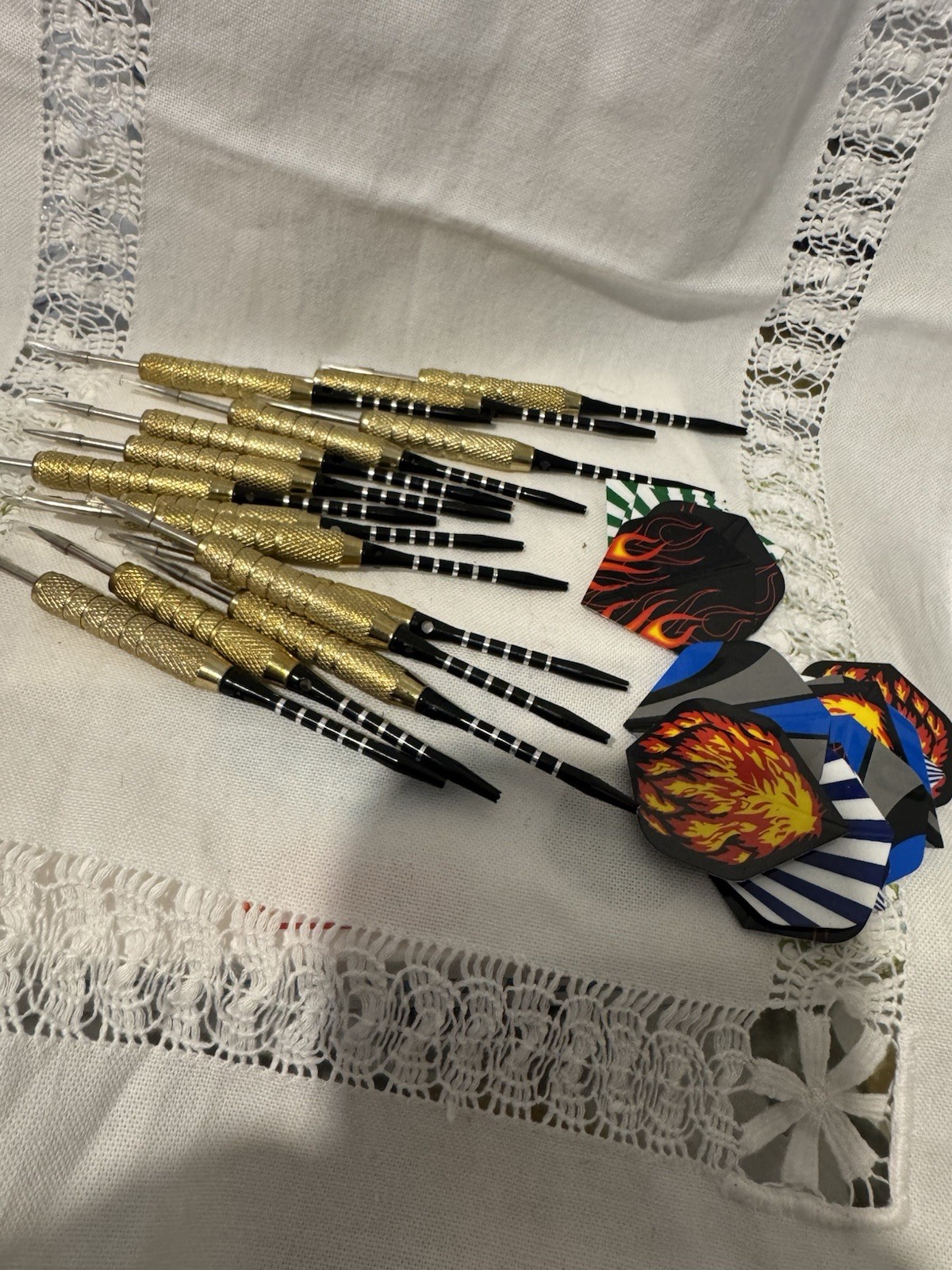 Gold Soft Tip Darts Set with Assorted Flights for Bar Home Professional Use