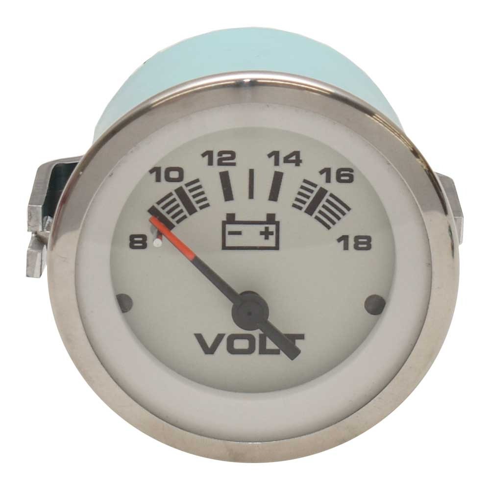 Teleflex Lido White Boat Volt Gauge 59656 | 2 Inch