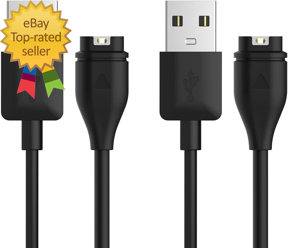 Charger Cable Compatible with Garmin Watch - 2 Pack - 1M