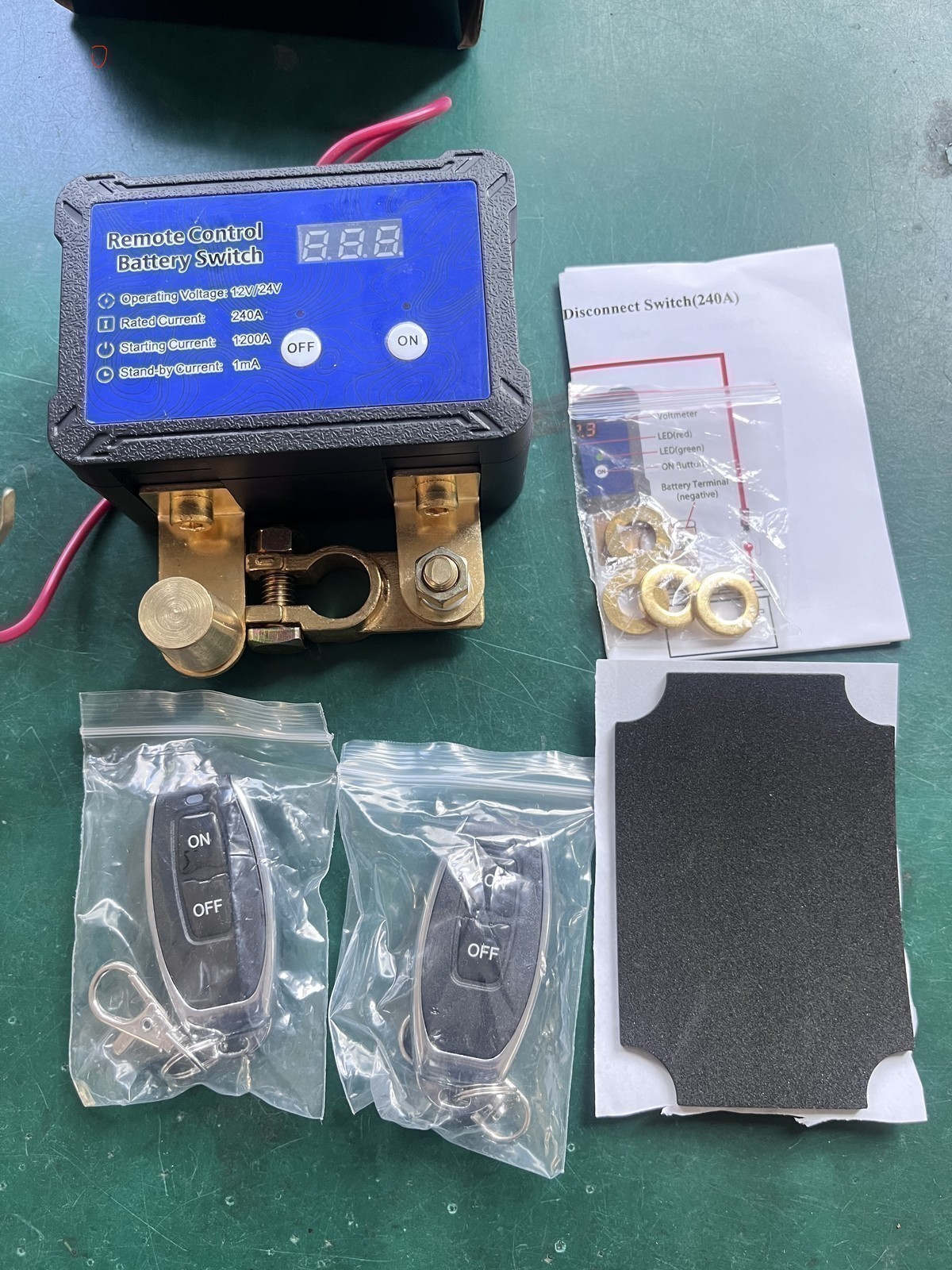 Battery Disconnect Switch 12V/24V Car 12V 240A Remote Battery Disconnect Switch