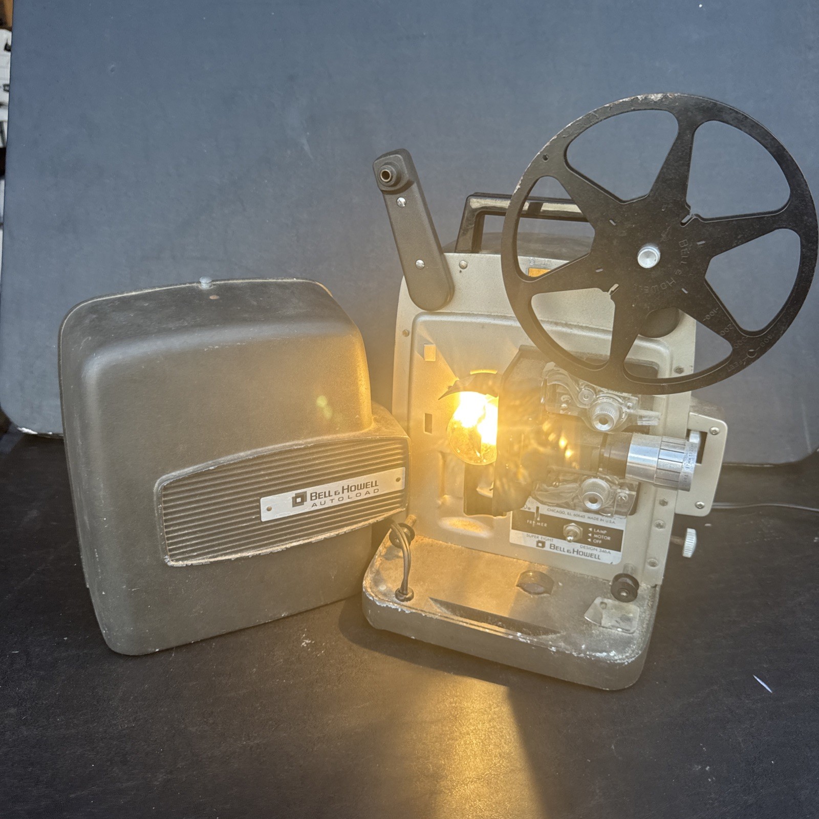 Vintage Bell & Howell Super Eight Design 346A Autoload Super 8mm Film Projector