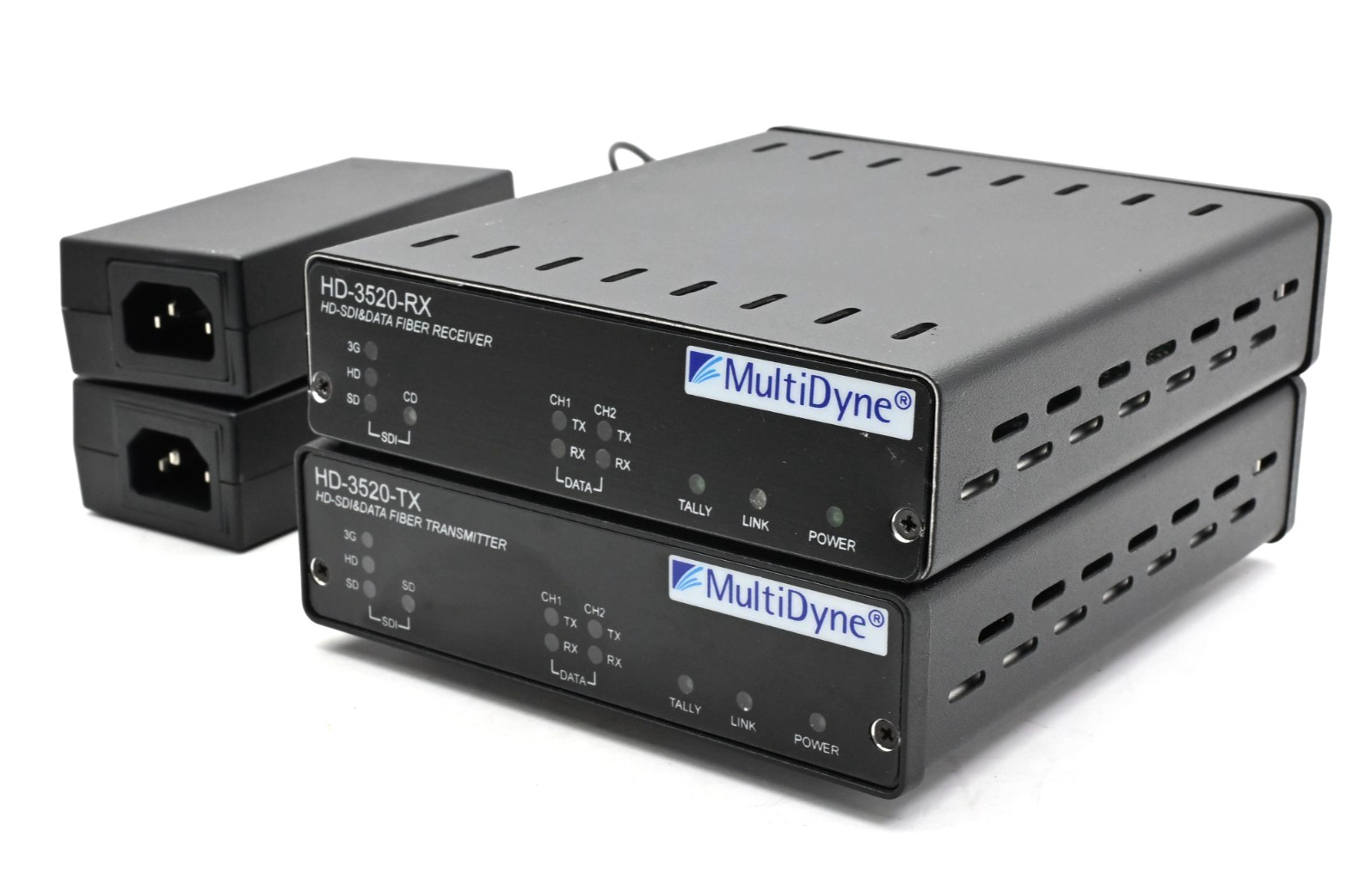 MultiDyne HD 3G Fiber Transmitter and Receiver HD-3520-TX HD-3520-RX