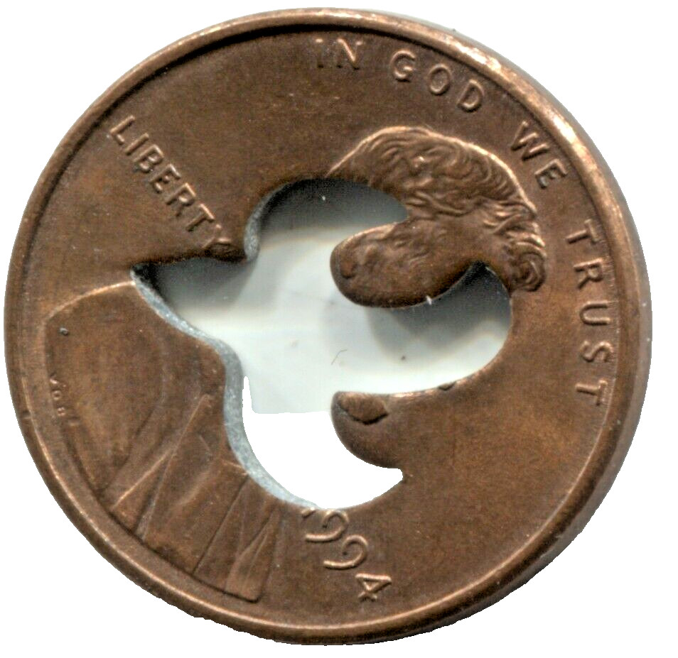 BIRDS CUT-OUT LINCOLN CENT - VARIOUS DATES - MH 004