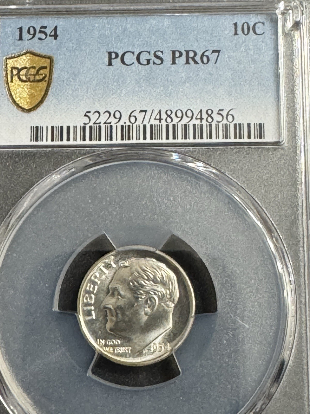 1954 Proof Roosevelt Dime, PCGS PR67, Free shipping