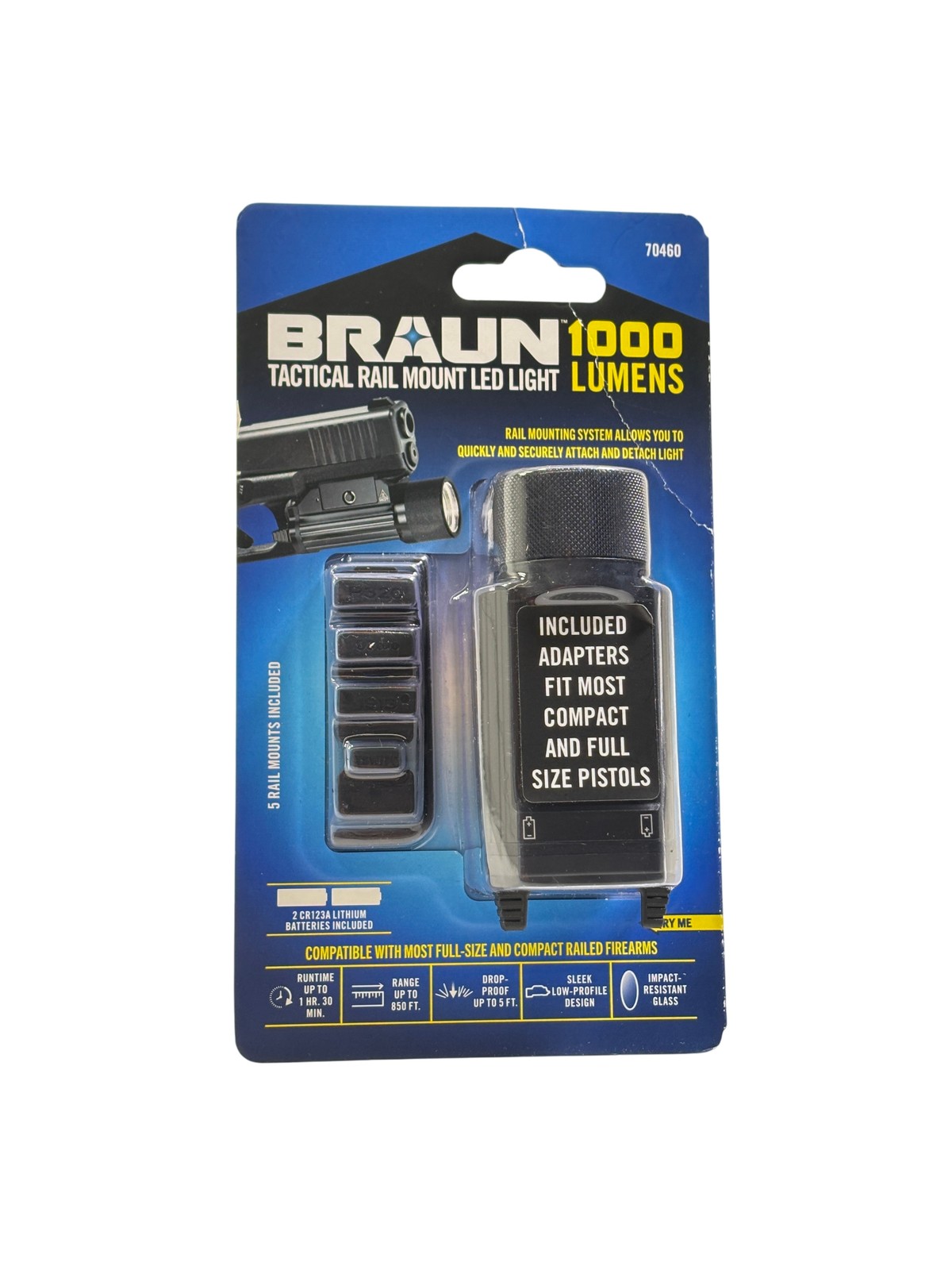 Braun 70460 1000-Lumen Tactical Rail Mount LED Light