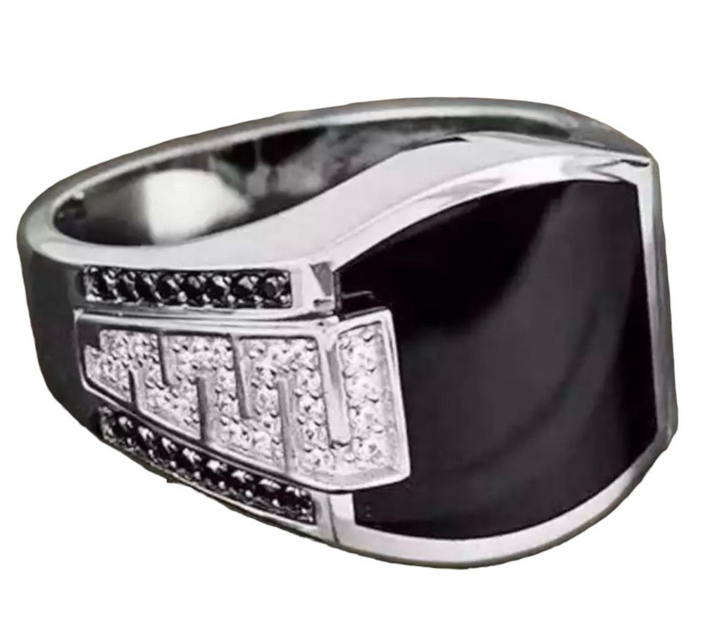 Classic black stone ring/yu47