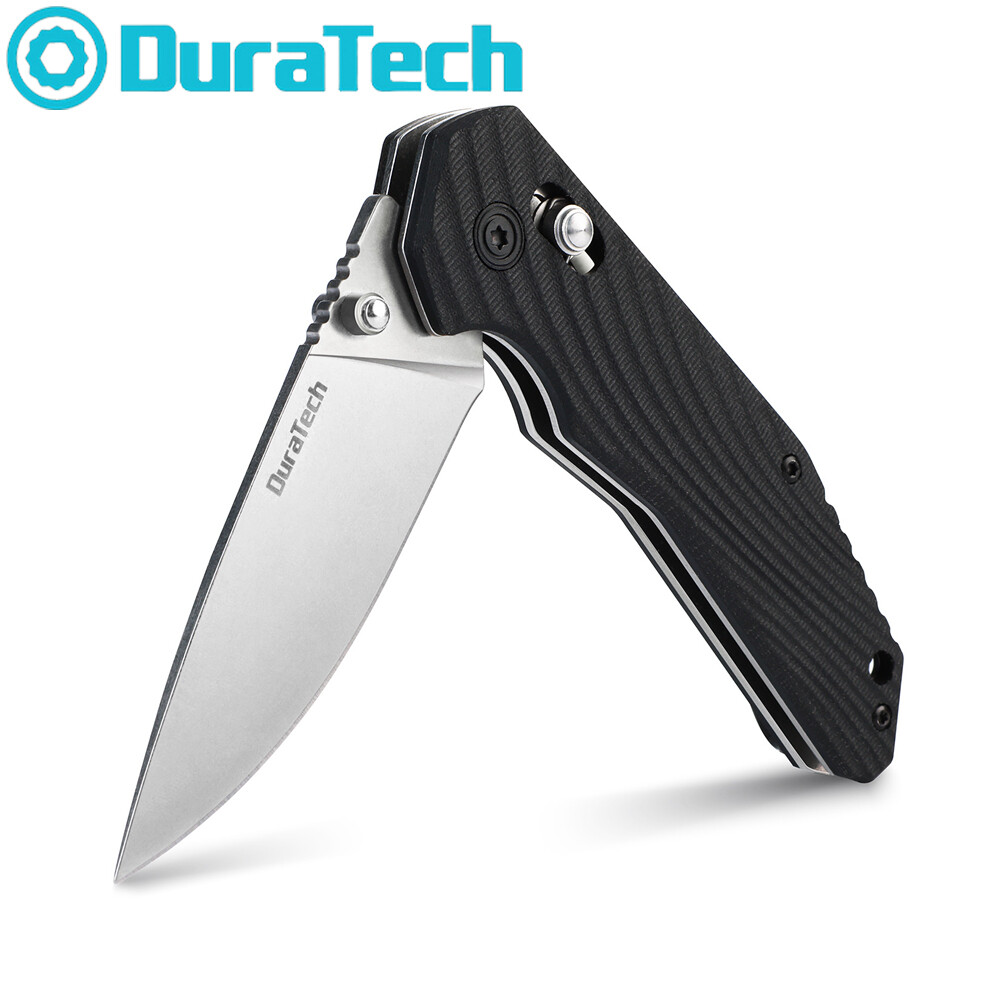 DURATECH Folding Pocket Knife EDC Pocket Knife Drop Point Blade With G10 Handle