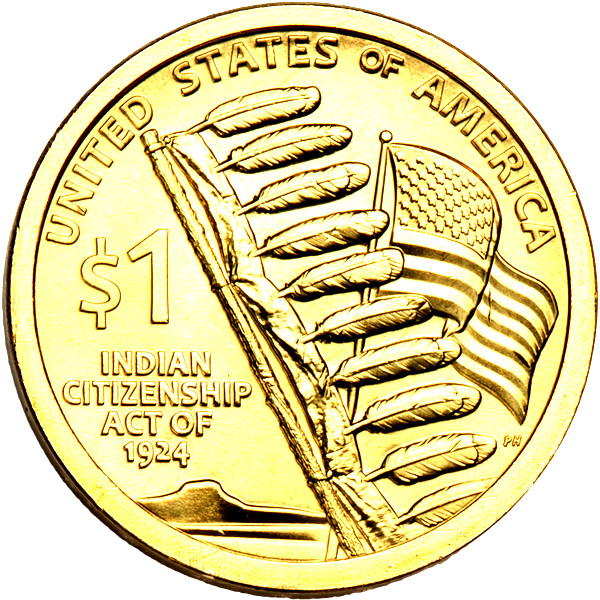 2024 Native American Dollar 24K Gold Plated