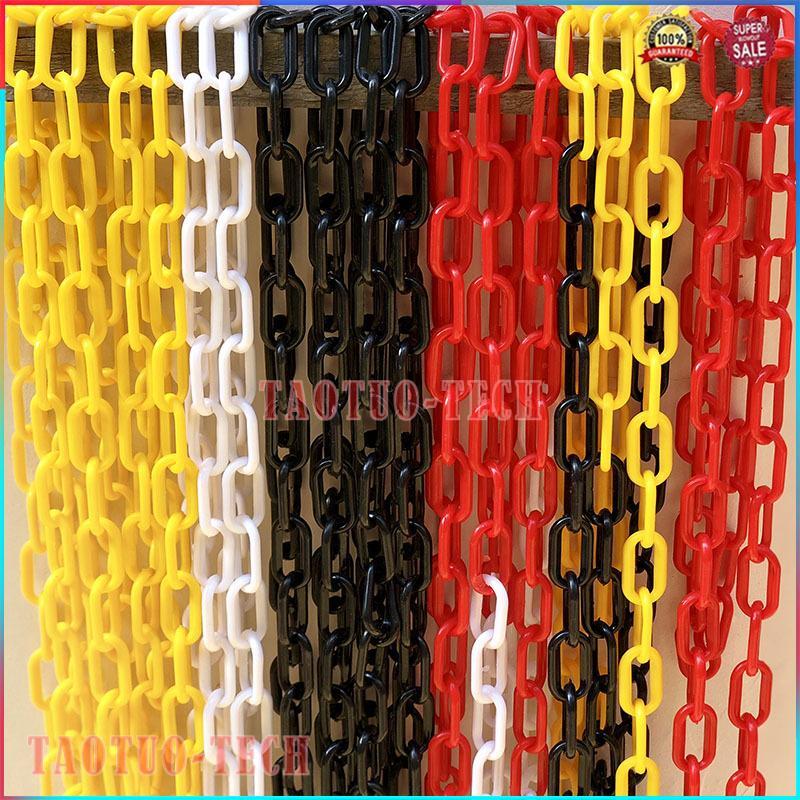 6/8mm 1-25M Plastic Chain Plastic Barrier Chain Safety Chainsaw Sharpening