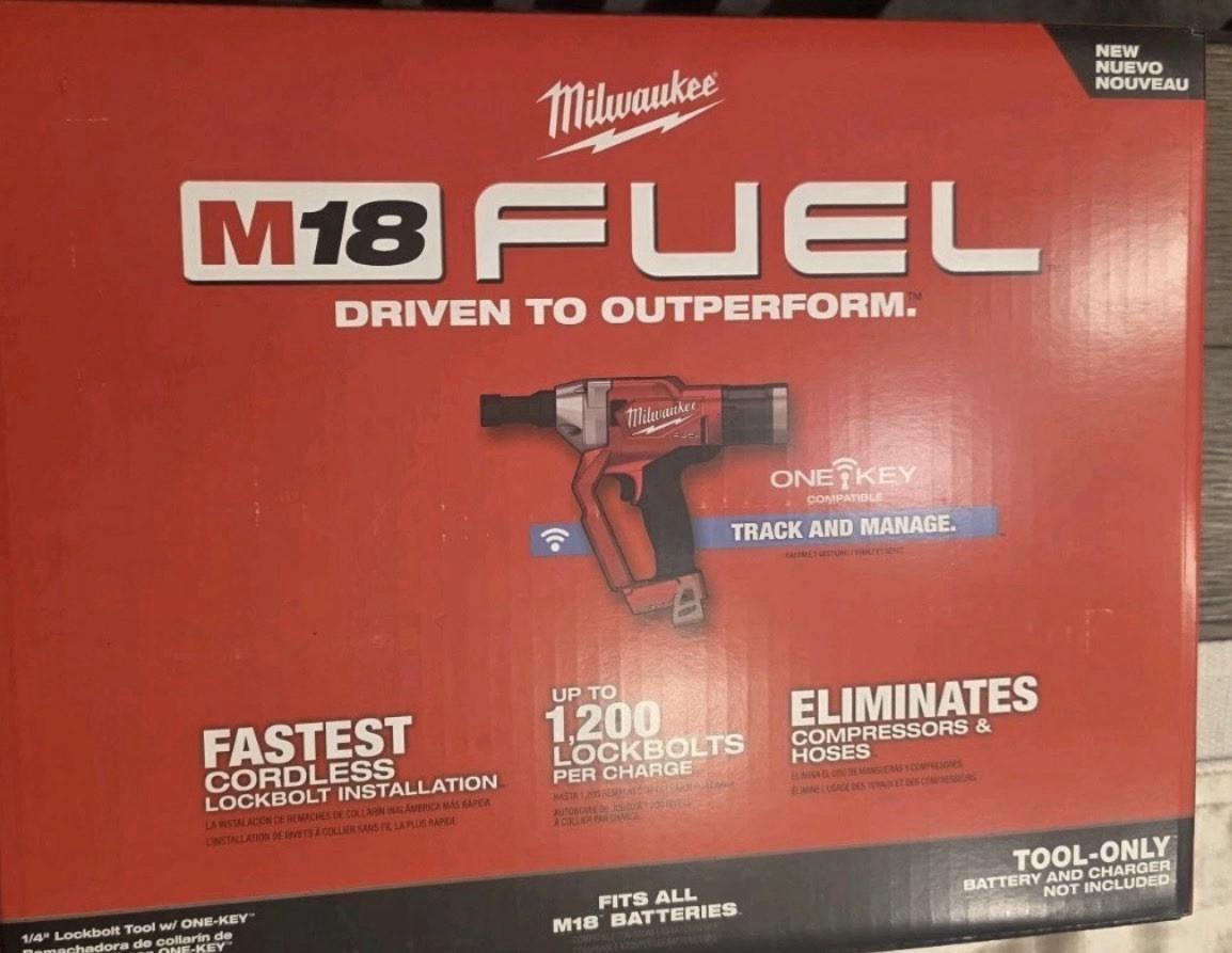 Milwaukee M18 FUEL 1/4 in Lockbolt Installation Tool w/ ONE-KEY Tool Only