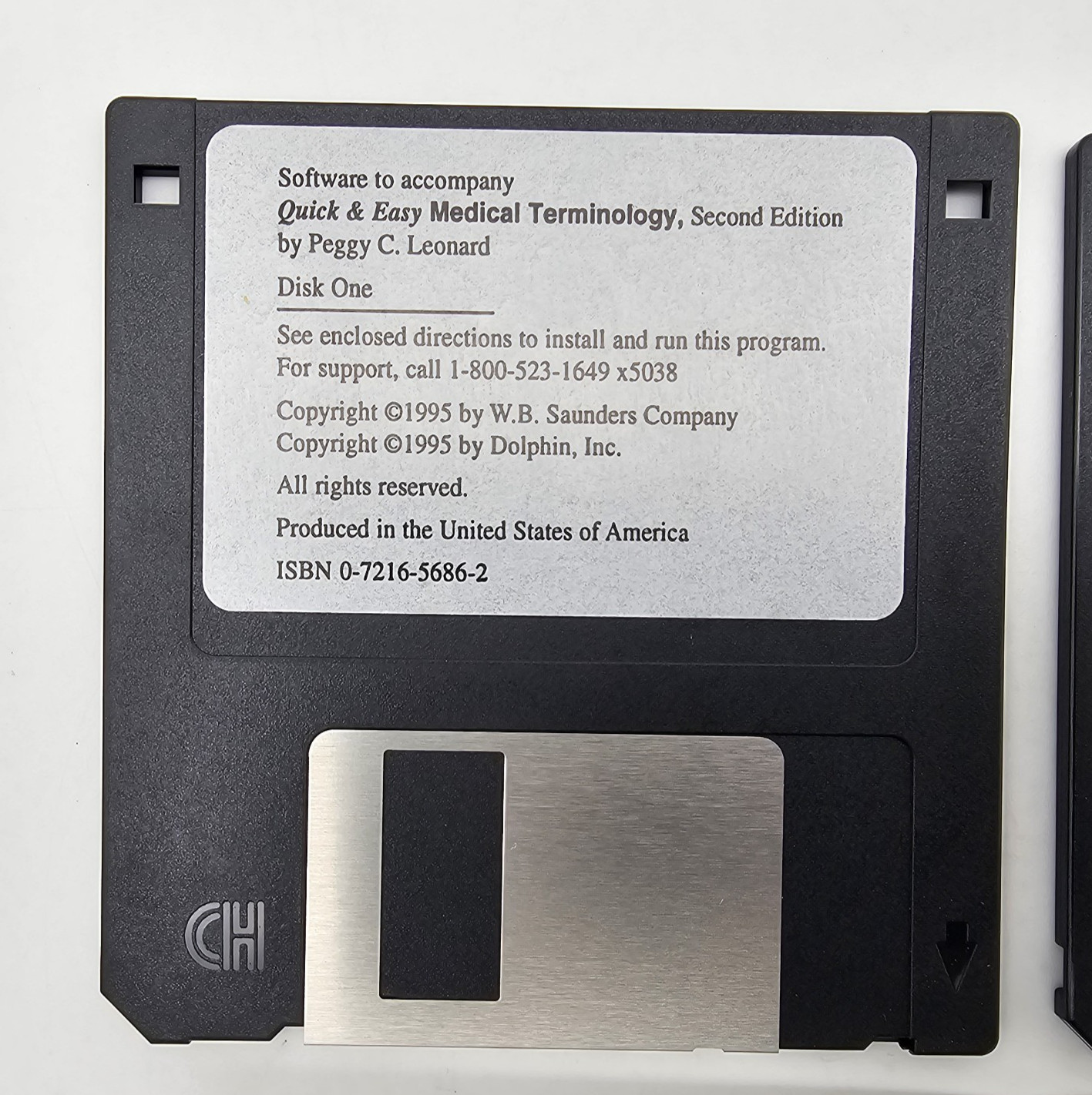 Quick & Easy Medical Terminology 2nd Ed Software – 2 Original DOS Diskettes 1995
