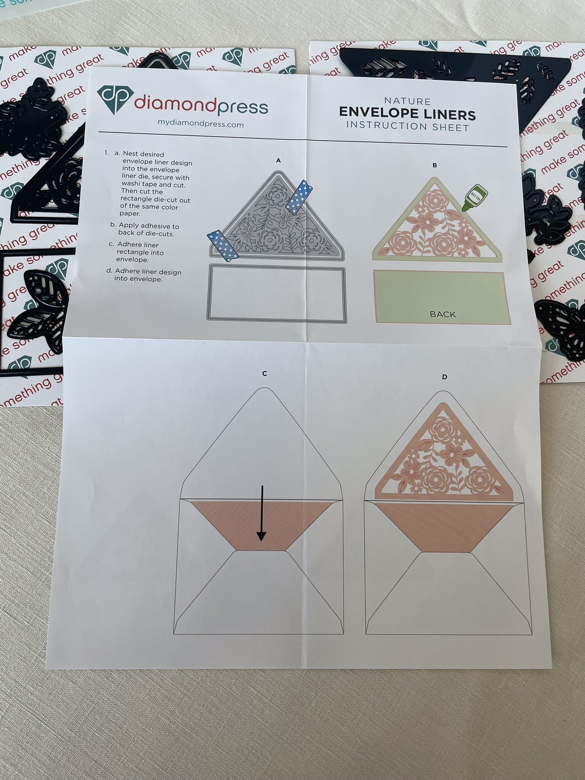 Diamond Press NATURE Envelope Liners Die Set - 13 Dies