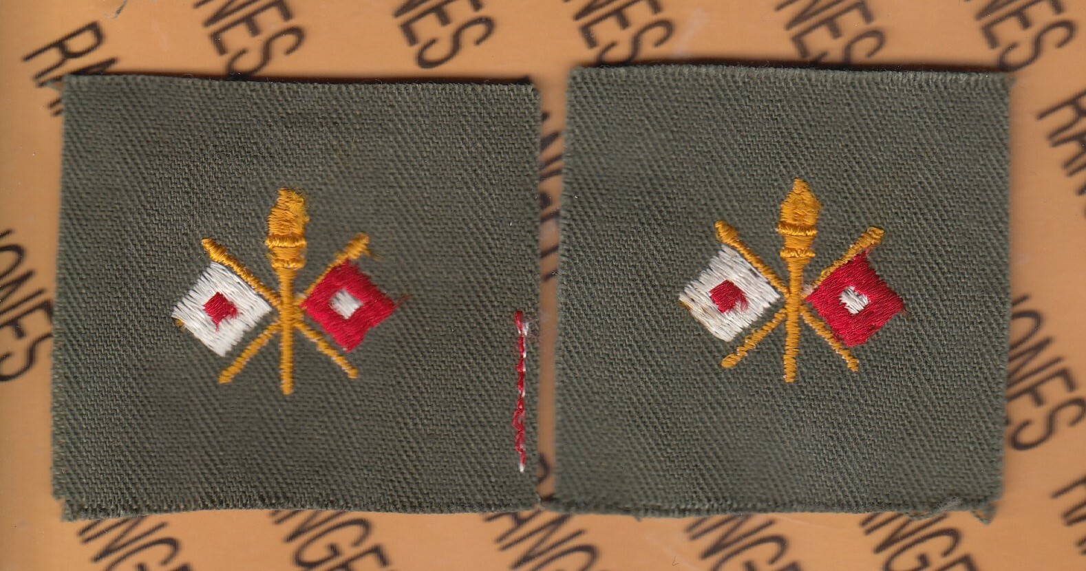 US Army Signal Officer Branch Vietnam era 1956-72 patch set c/e