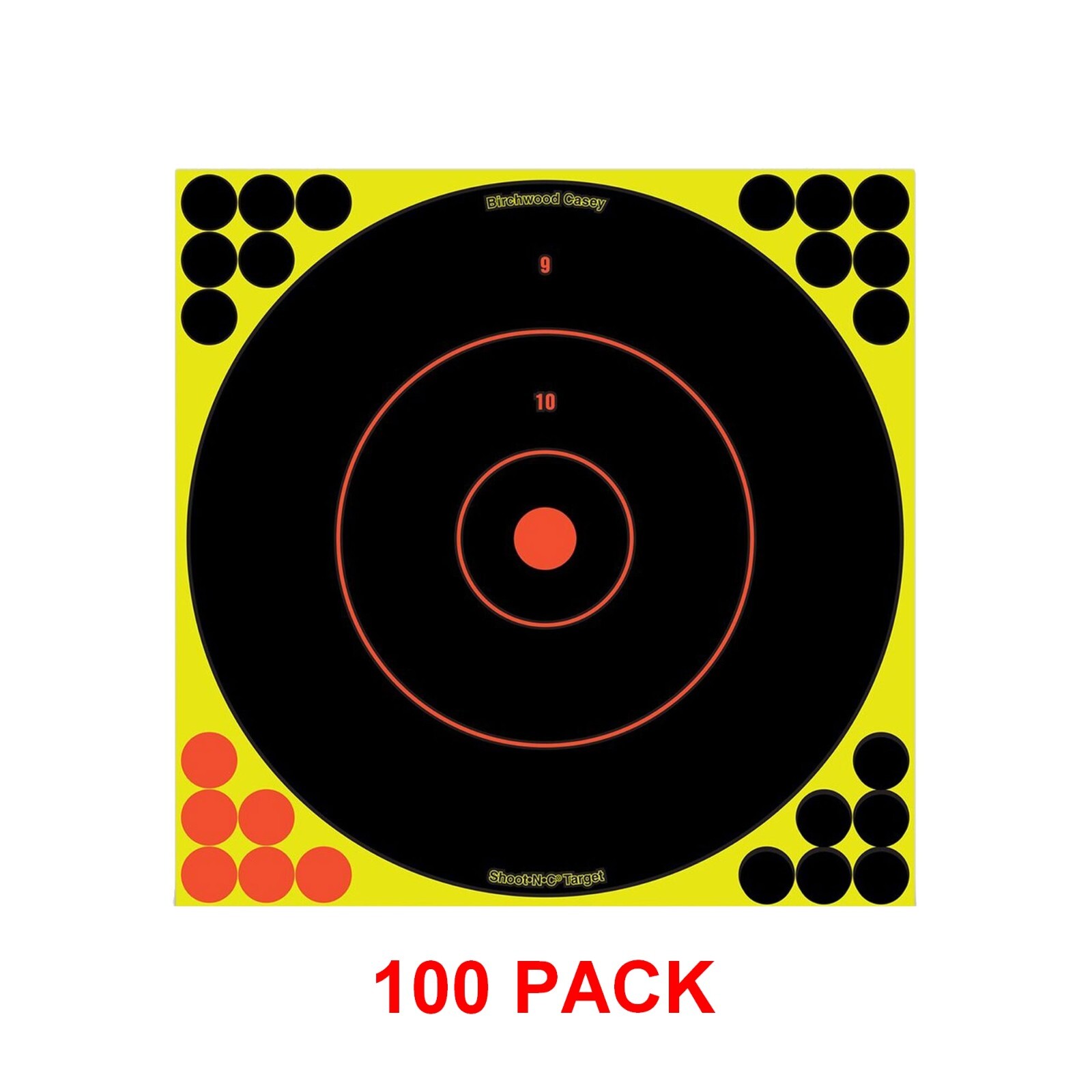 Birchwood Casey Shoot-N-C 12" Bullseye Splatter Paper Targets [x100] #BC-34070