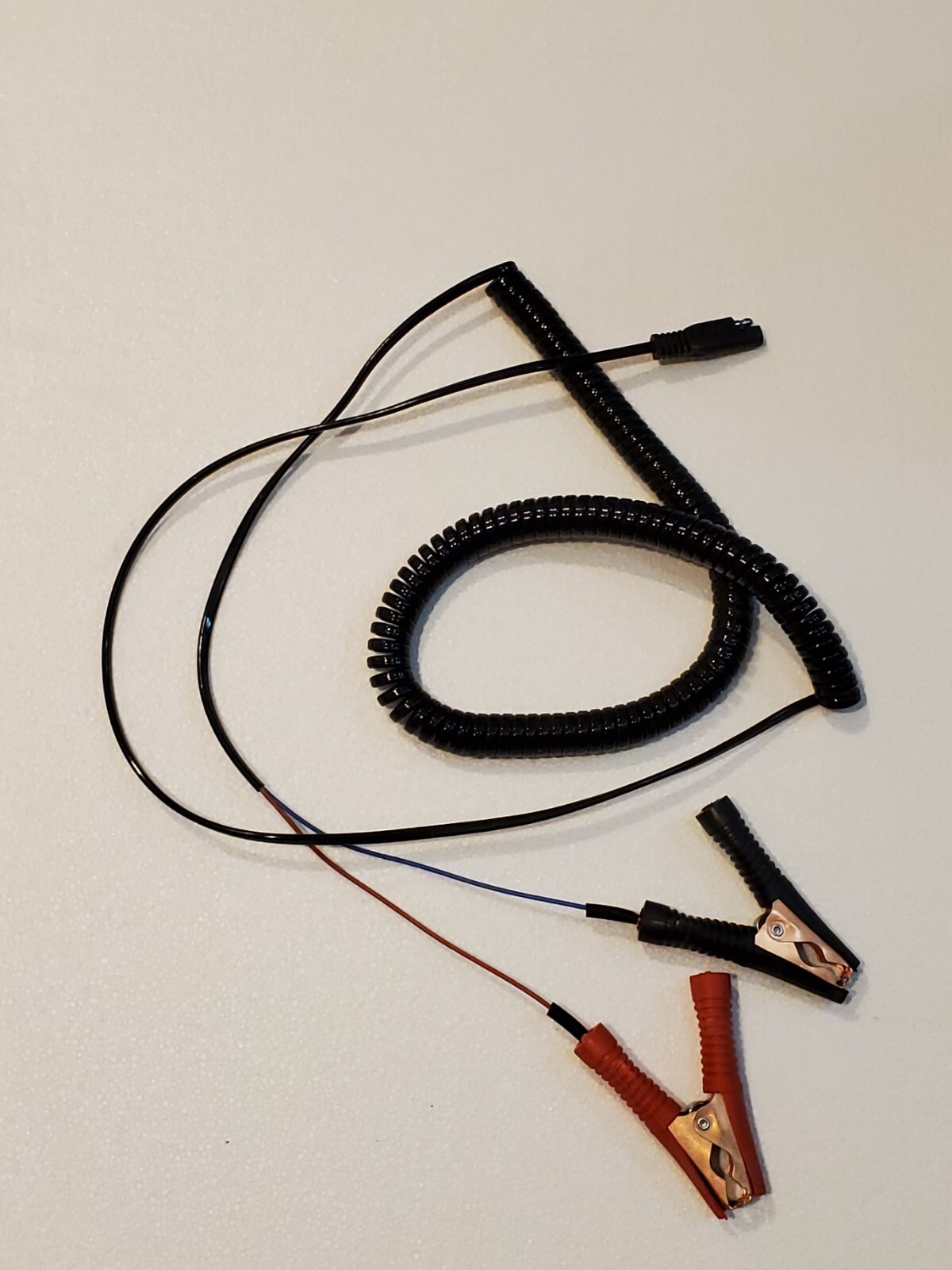 Extension coiled cord. SAE plug and Alligator clips-pdr-Light Tools