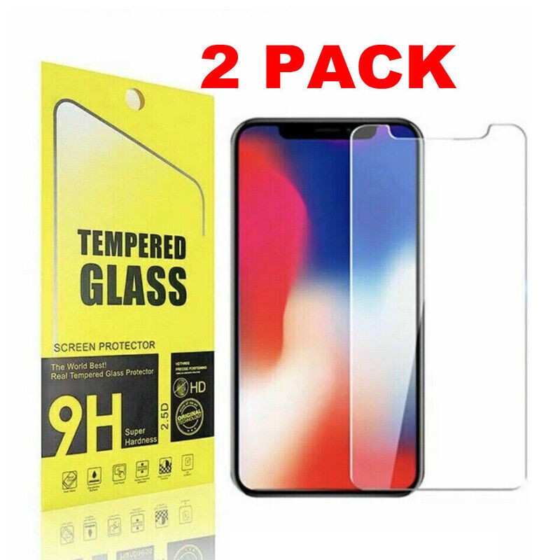 2 Pack Screen Protector Tempered Glass For iPhone 13/14/15/16 Pro Max Plus mini