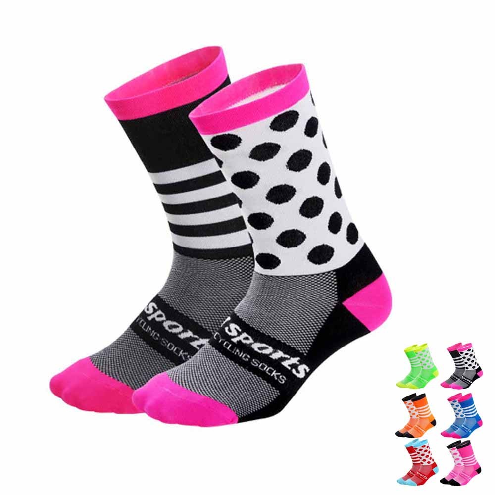 Pro Cycling Socks Mens Womens Riding Bicycle Sport Ankle Socks XC MTB BMX Black