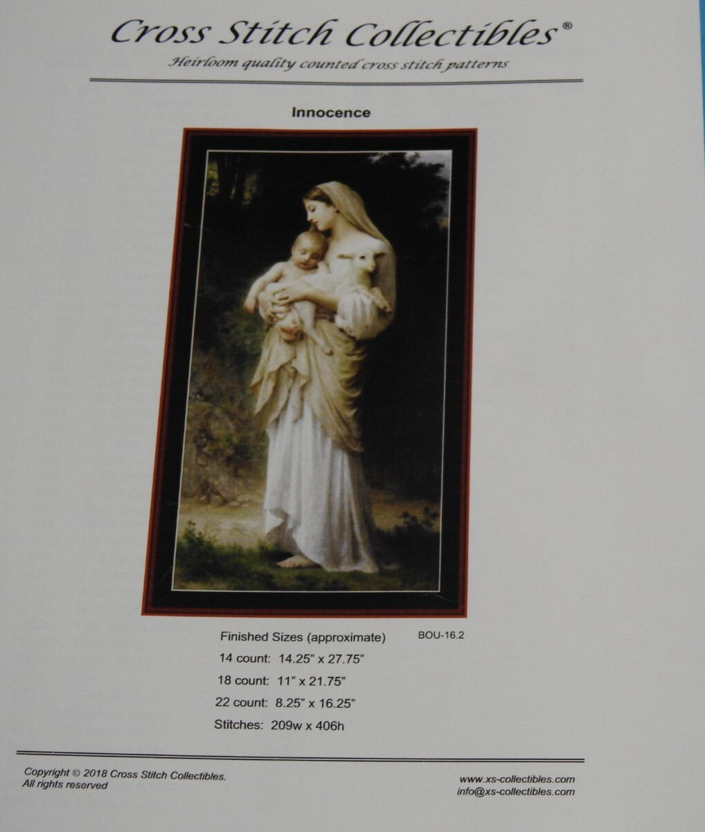 Cross Stitch Collectibles Heirloom Quality Inocence Pattern UNUSED UNMARKED NEW