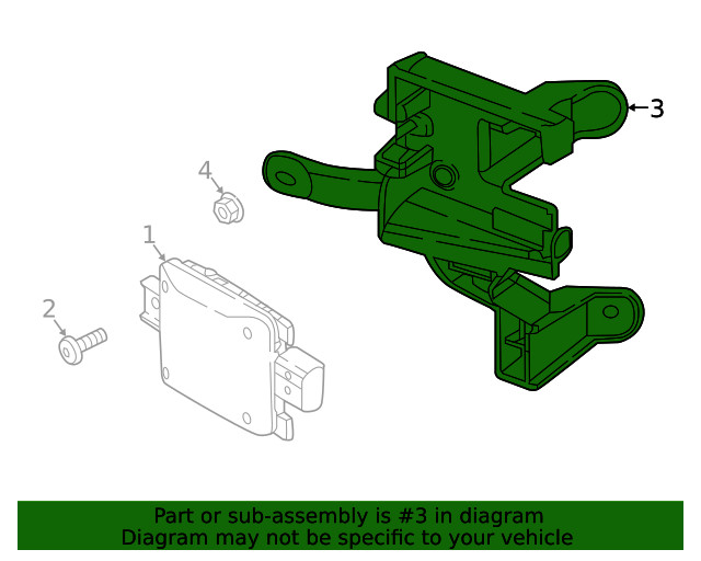 Genuine Blind Spot Detection System Warning Sensor Bracket 17A-907-455-C