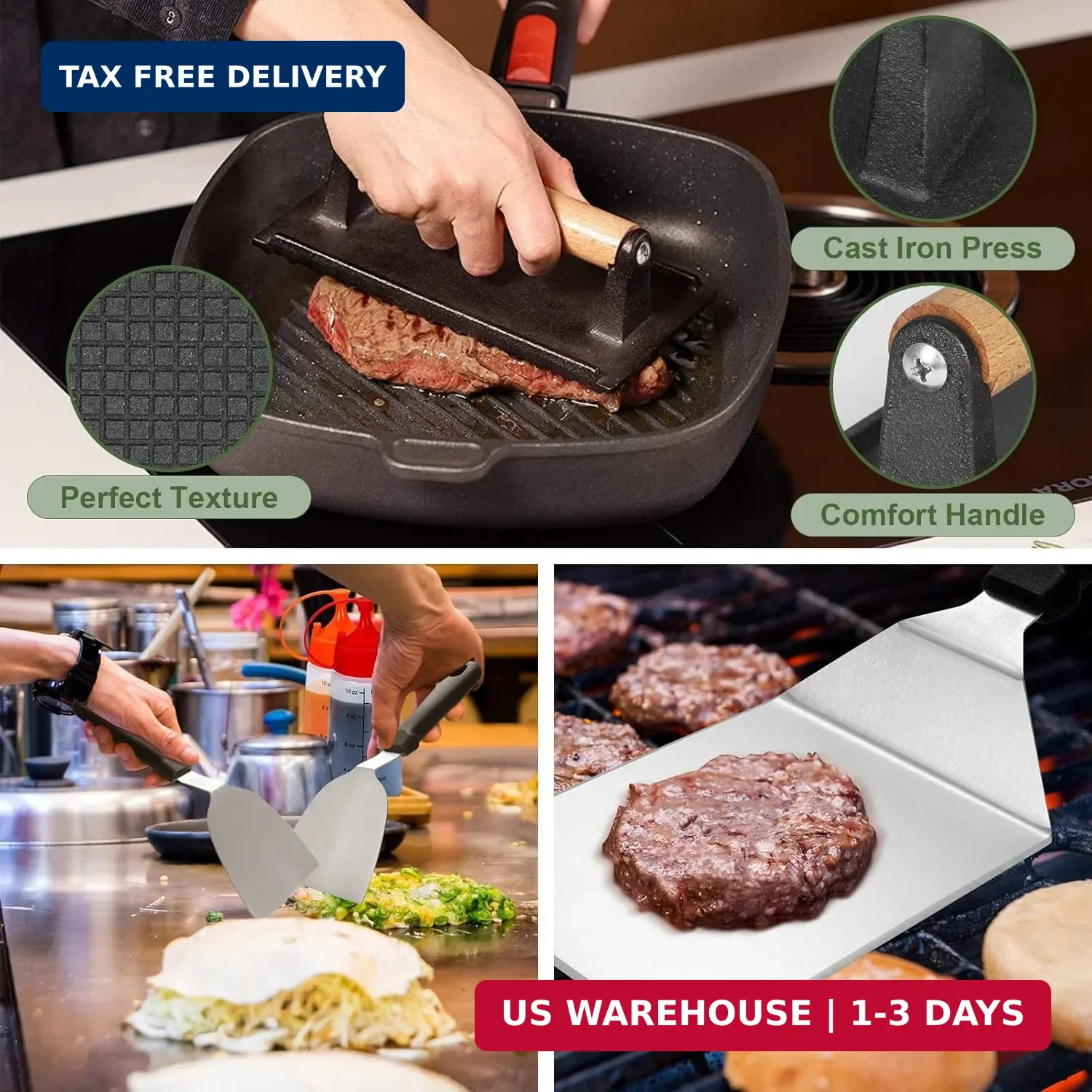 35PCS Griddle Accessories Kit, Flat Top Grill Accessories Set for Blackstone and