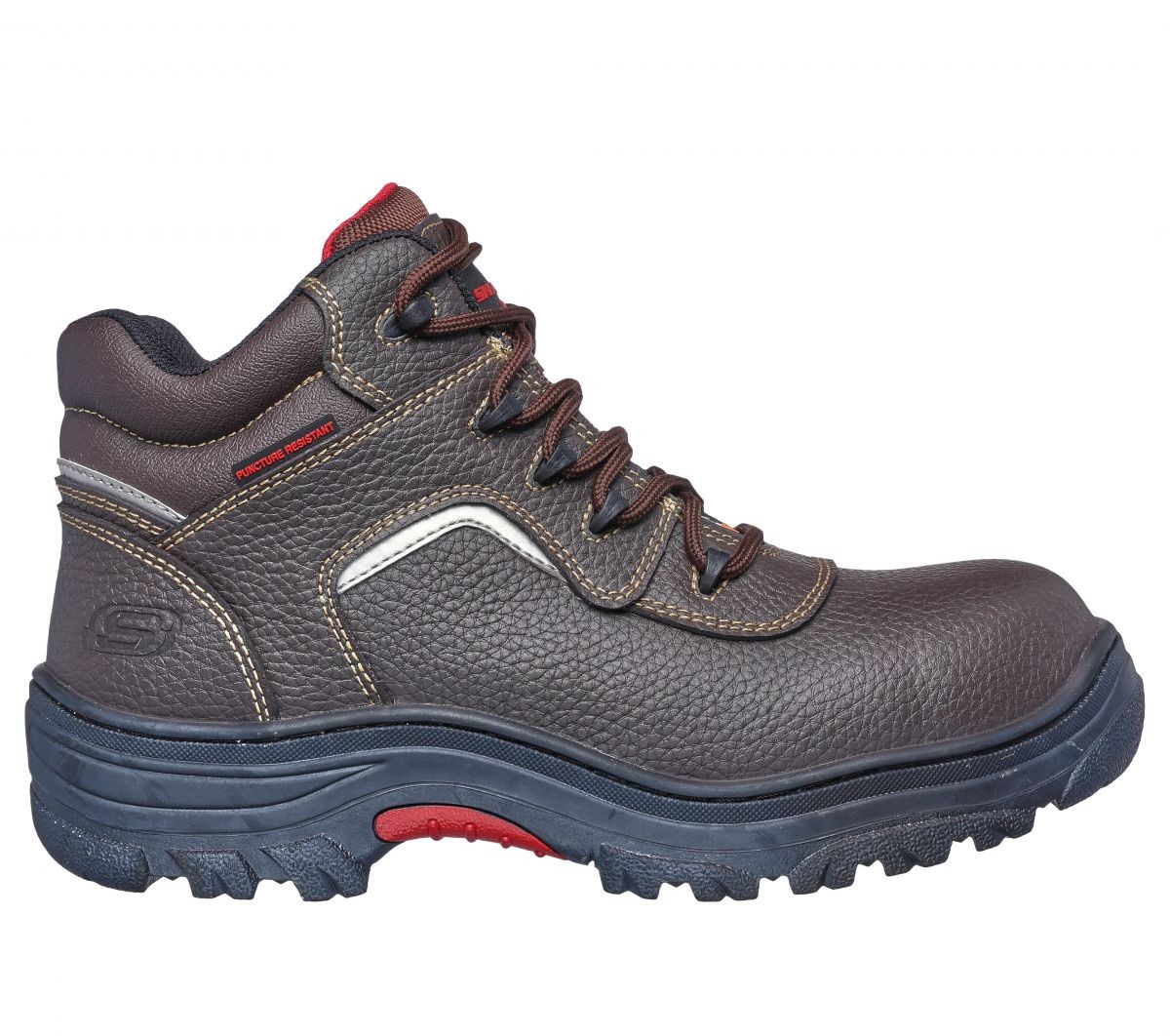 SKECHERS WORK Men's Burgin-Sosder Composite Toe Work Boot Brown - 77144-BRN, Bro