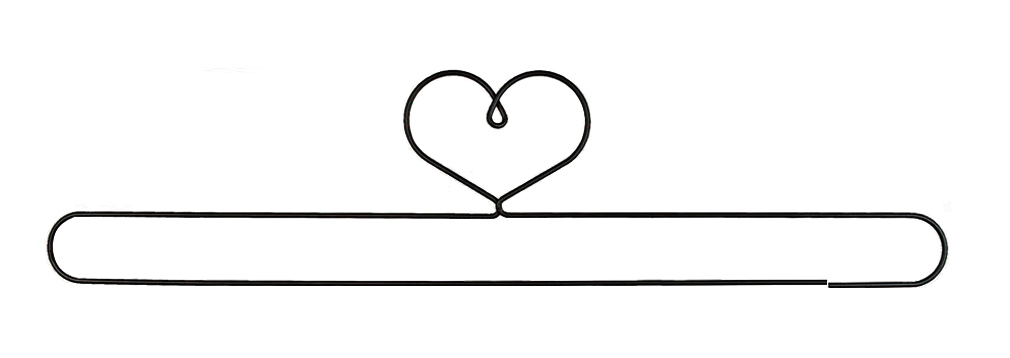 Ackfieldwire Heart 24 Inch Split Bottom Craft Holder